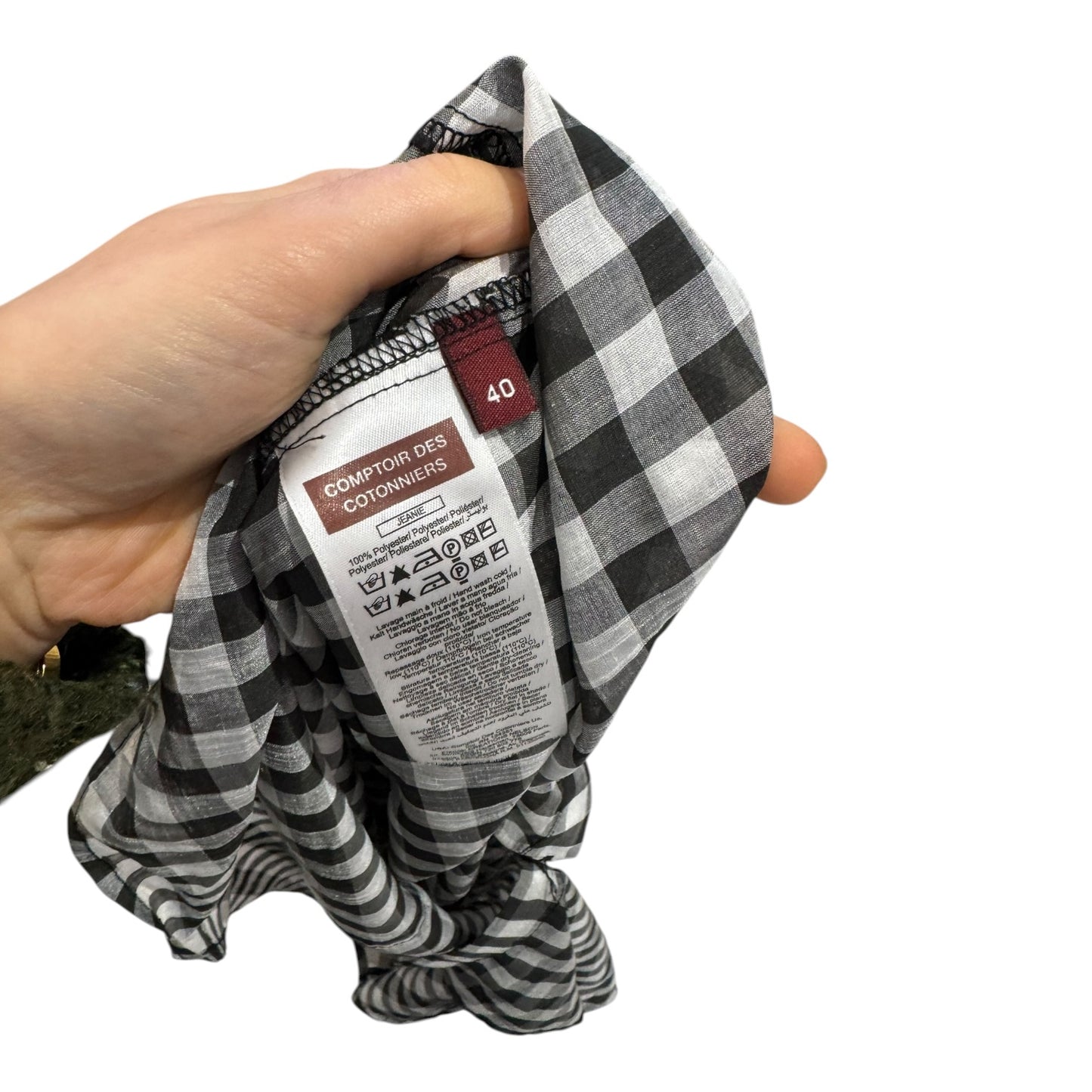 Comptoir des Cotonniers Black and White Gingham Shirt - One Size