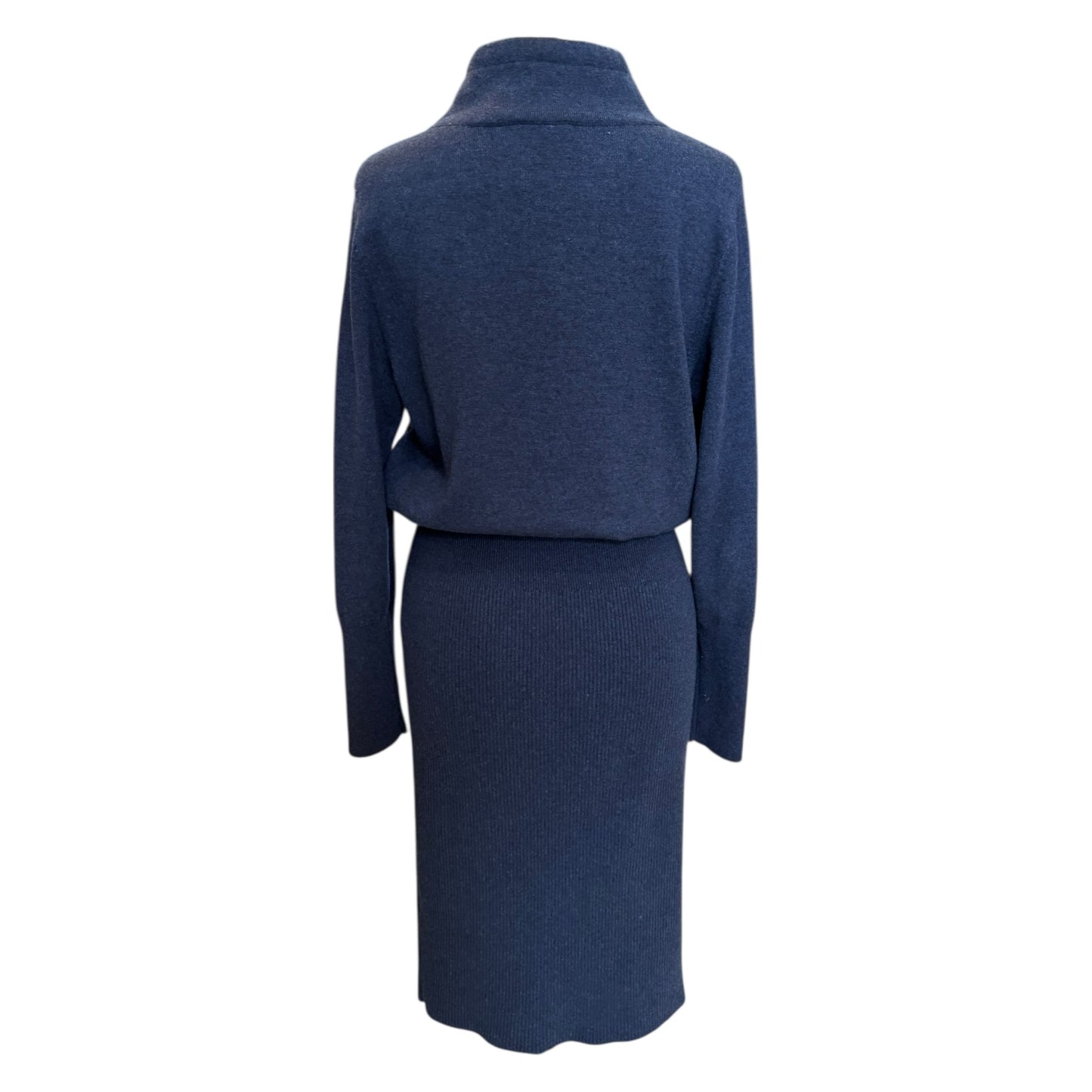 Akris Navy Cashmere Dress - 10