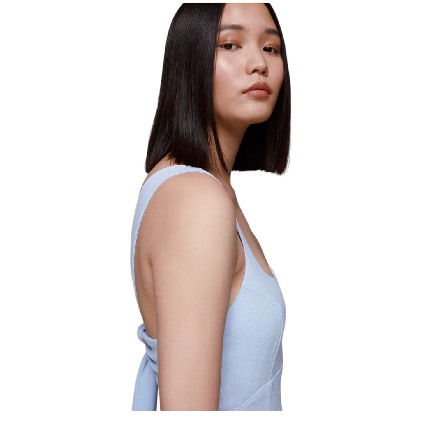 Whistles Pale Blue 'Sarah Tie Detail' Dress - 10