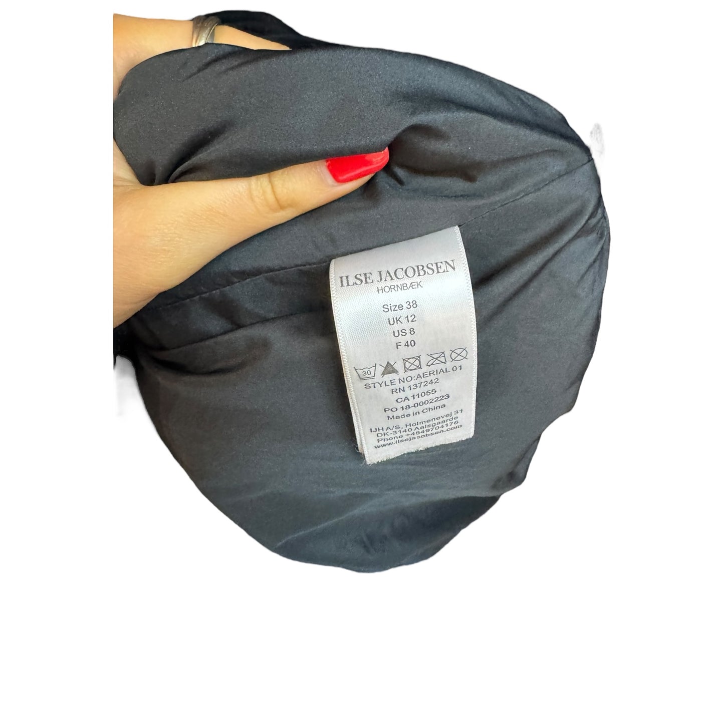 Ilse Jacobsen Black Padded Long Coat - 12