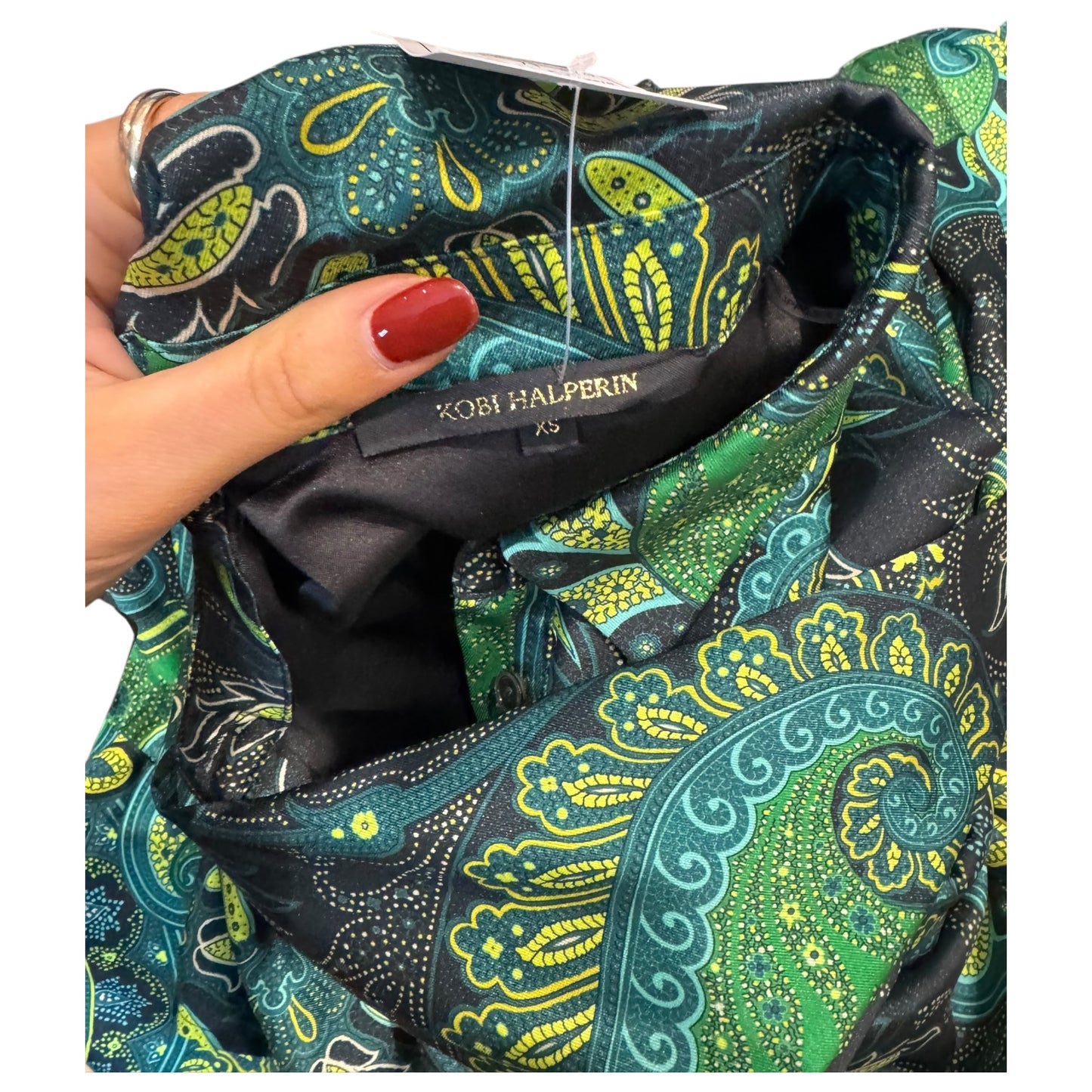 Kobi Halperin Romani-Tiered Paisley Print Midi Dress - 8/10