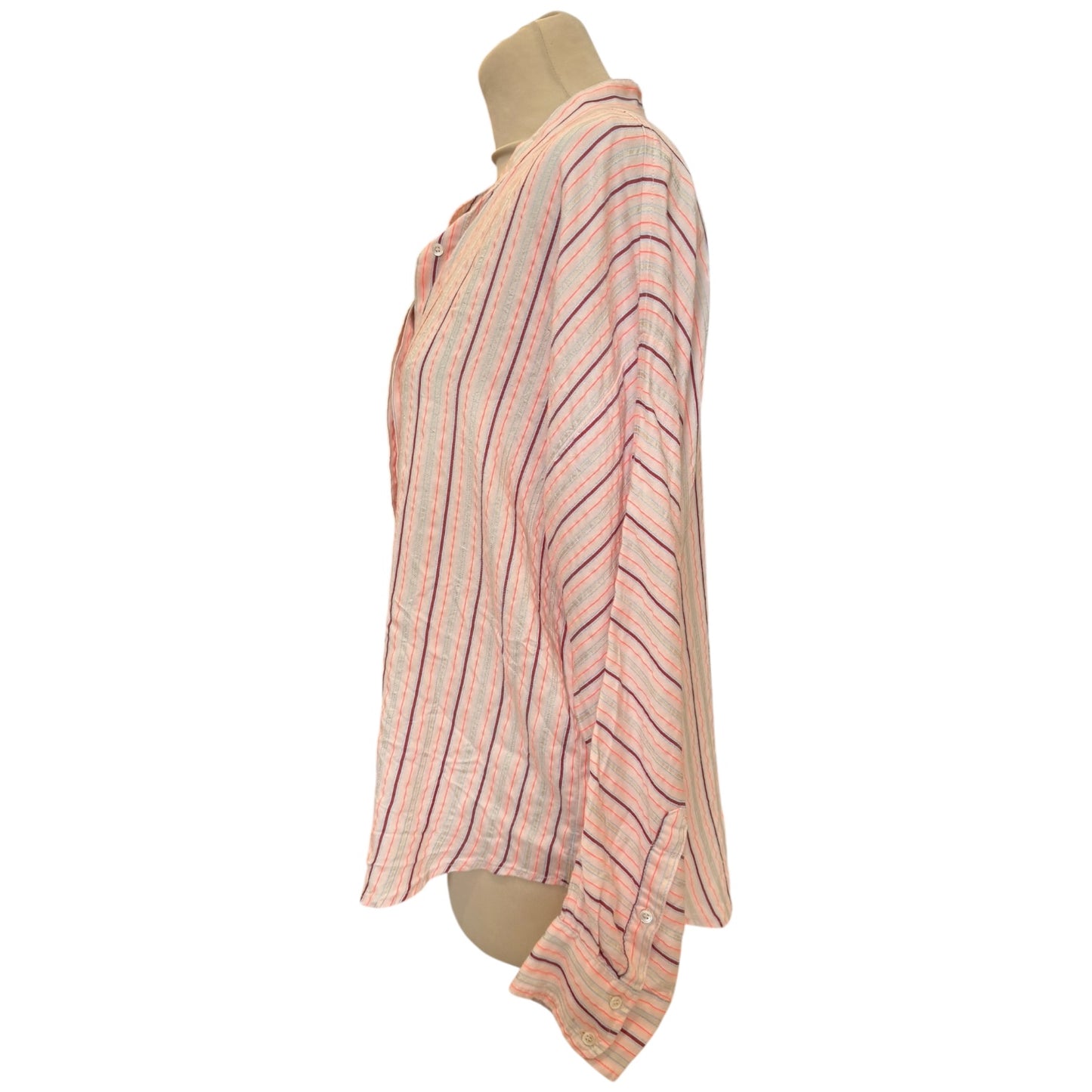 Xirena Peach and Neon Stripe Blouse - 12