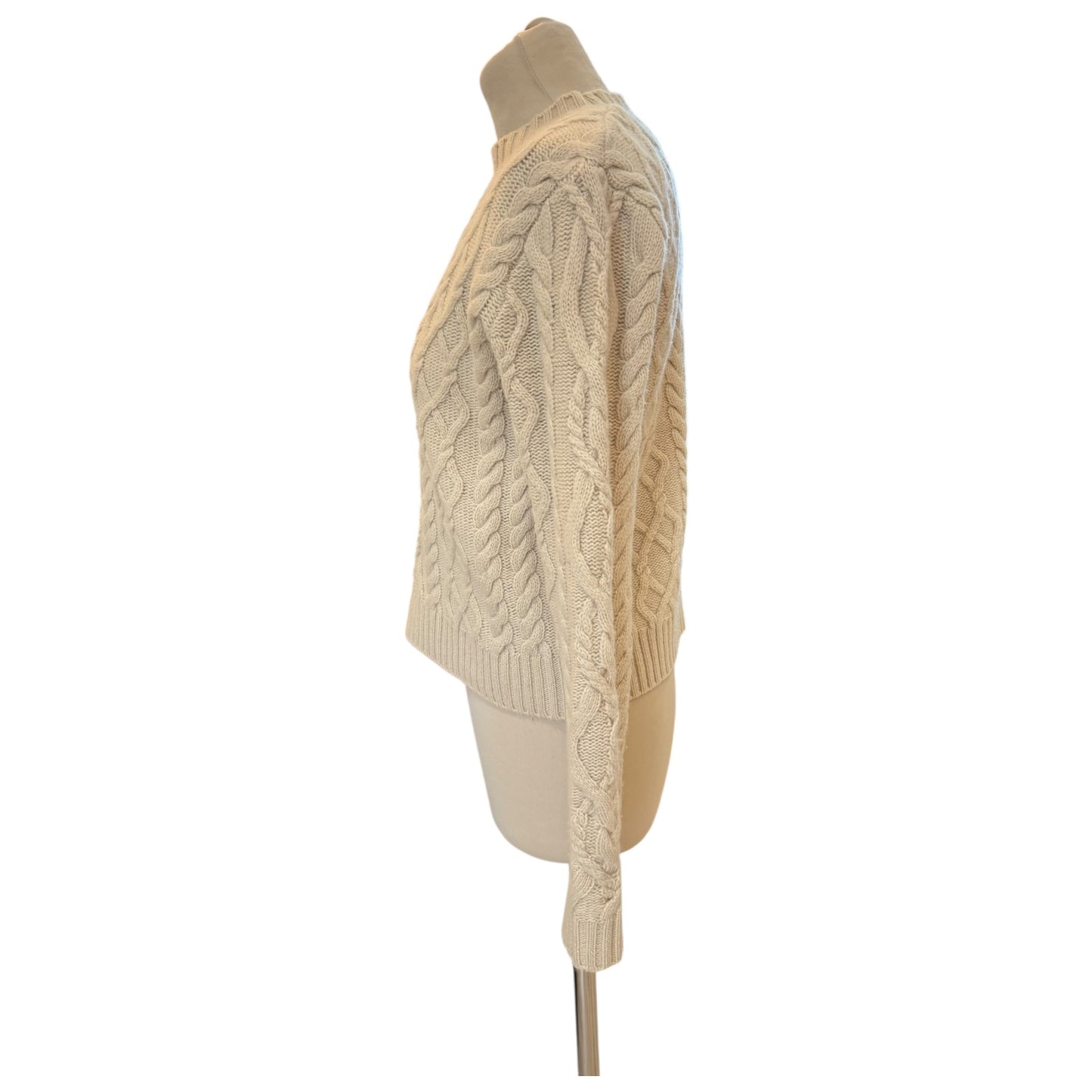 Weekend Max Mara Beige Cable Sweater - 8