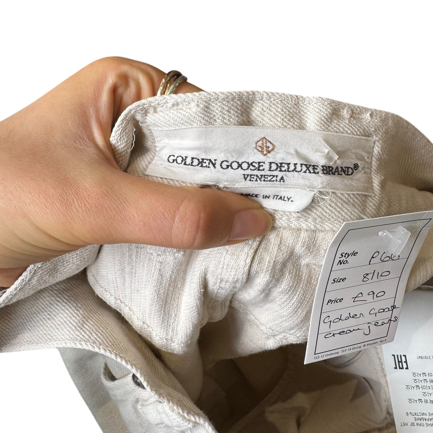Golden Goose Cream 'Judy' Jeans - 8/10