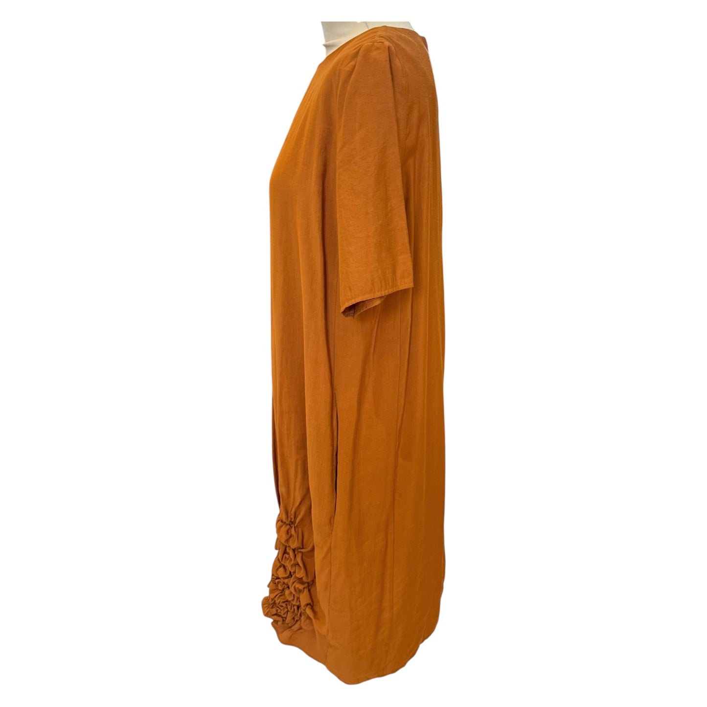 Cos Terracotta Dress with Gathered Hem - 8/10