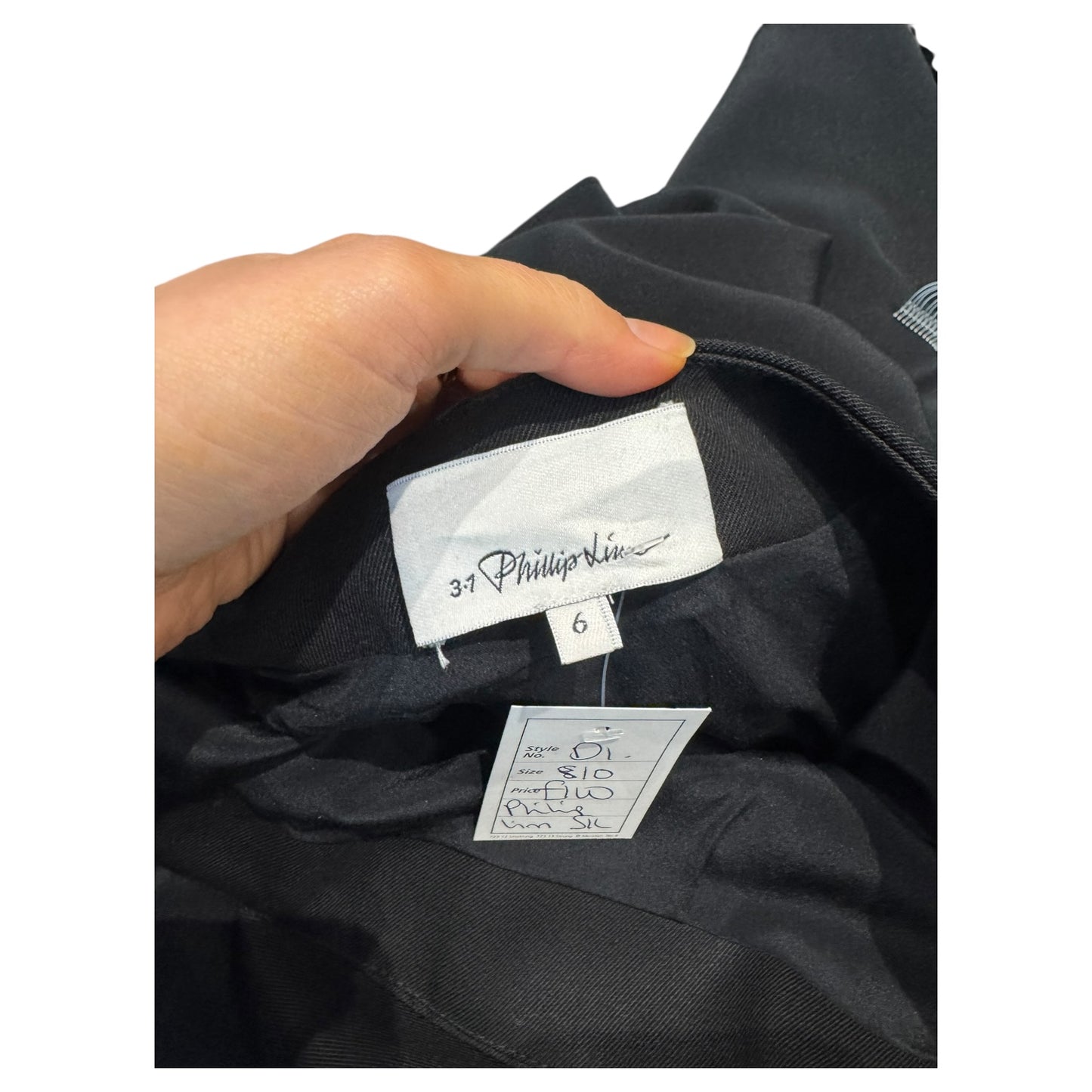 Philip Lim Black Asymmetric Wool and Silk Skirt - 10