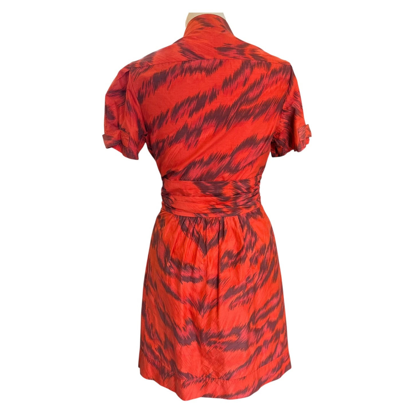Diane Von Furstenberg Orange Pattern Dress - 8