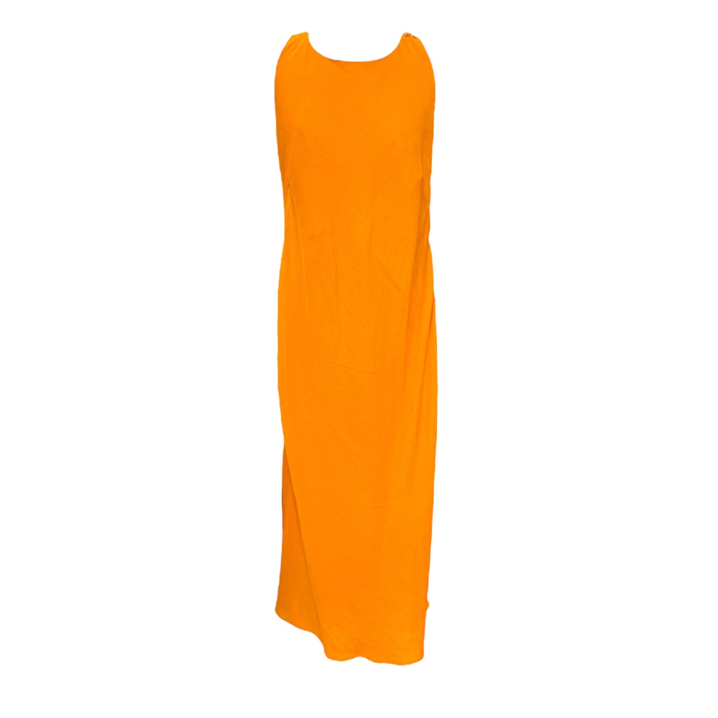 Massimo Dutti Orange Open Back Dress - 12/14