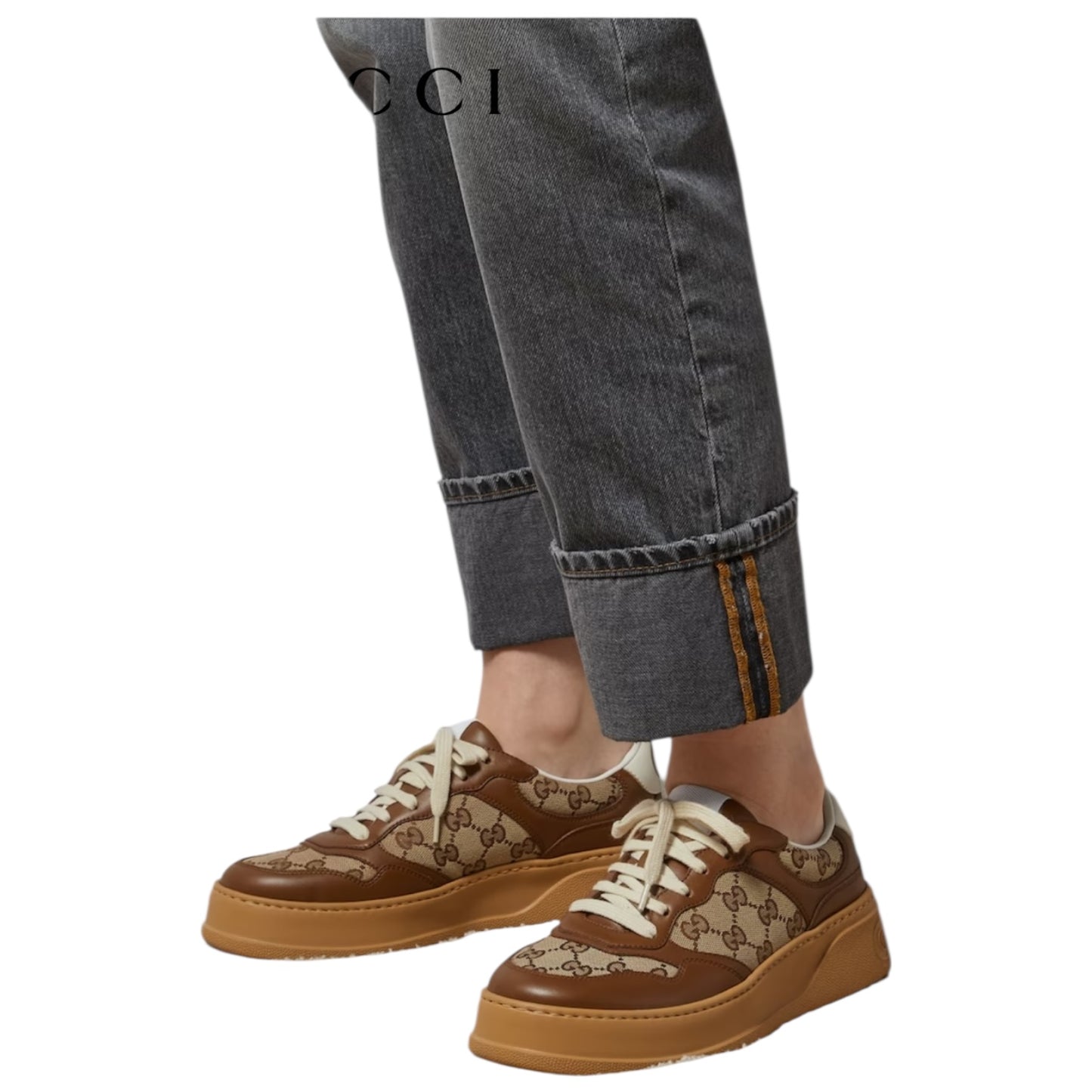 Gucci GG Sneaker in Brown - 40 / 7