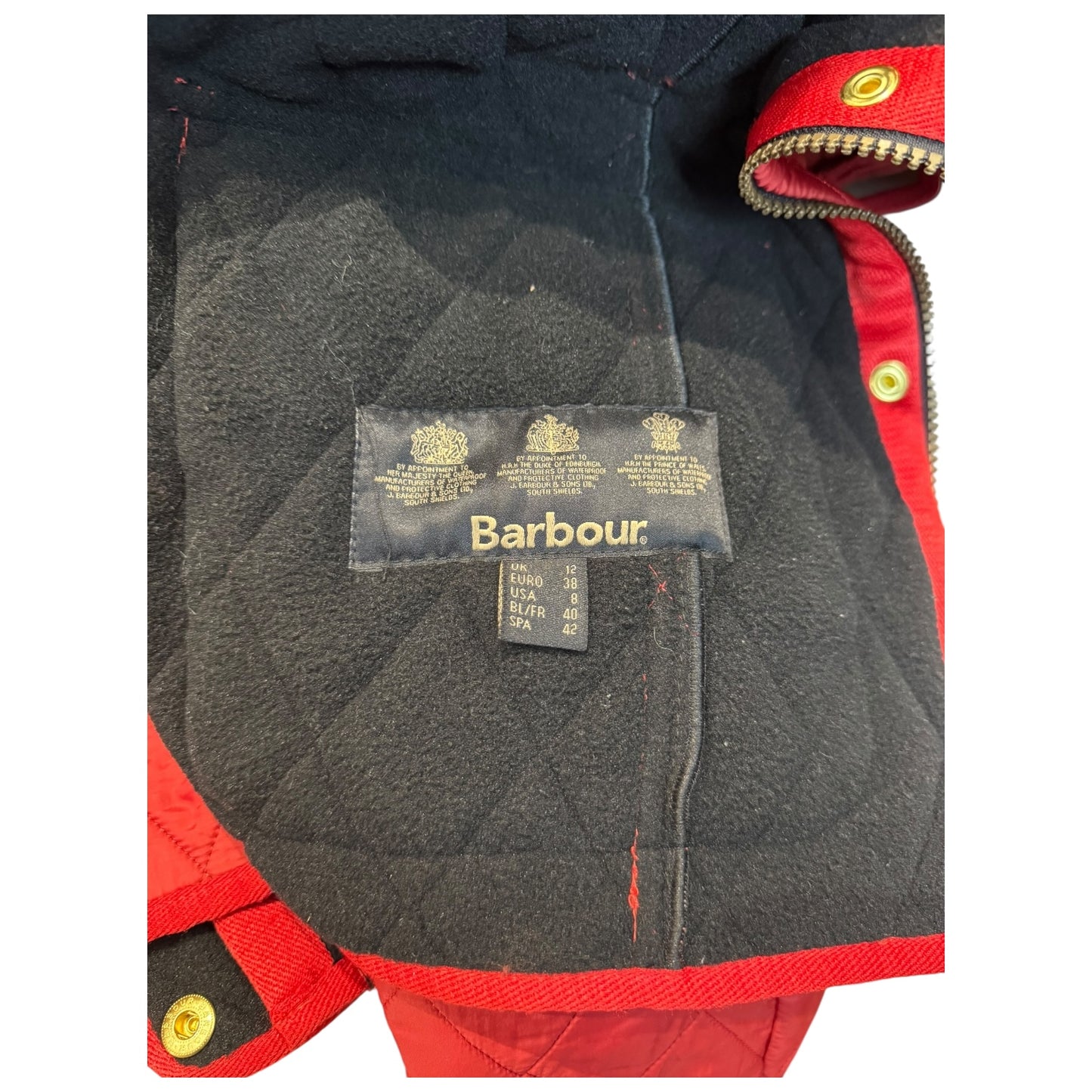Barbour Red Polarquilt Jacket - 12
