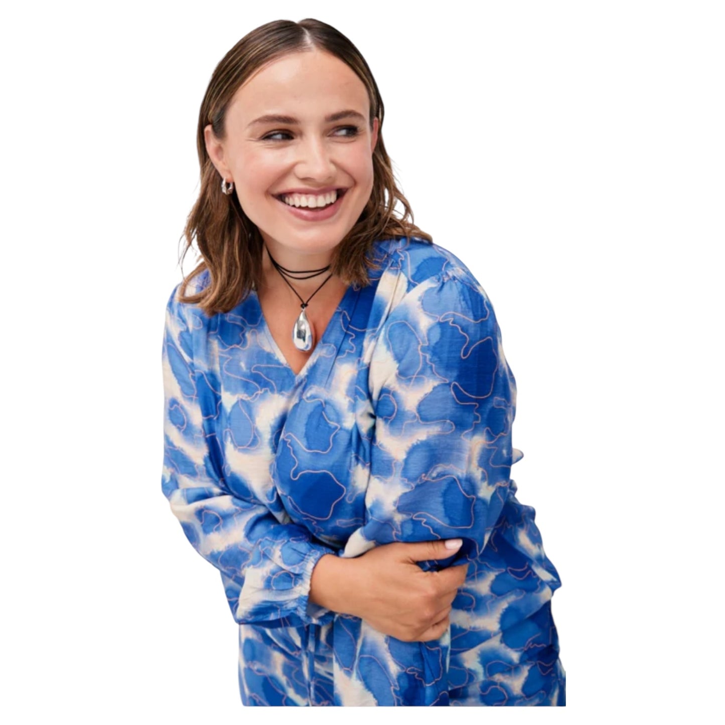 Simple Wish Ariana Blue Pattern Dress - 18/20