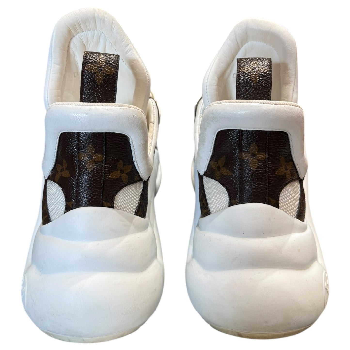 Louis Vuitton White and Brown Monogram Archlight Trainers - 37/4
