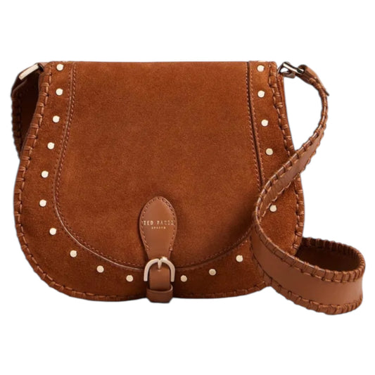 Ted Baker Kalrin Suede Studded Saddle Bag