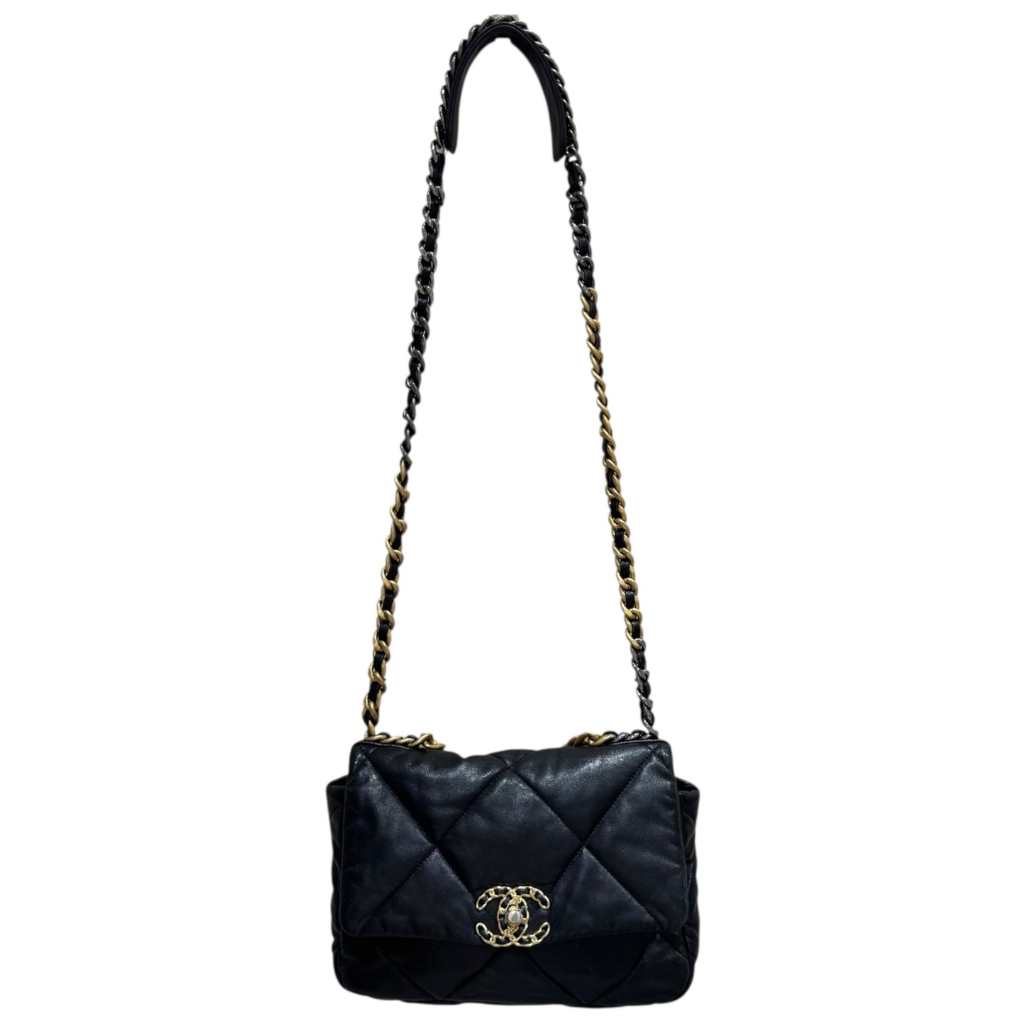 Chanel Black Quilted '19' Bag