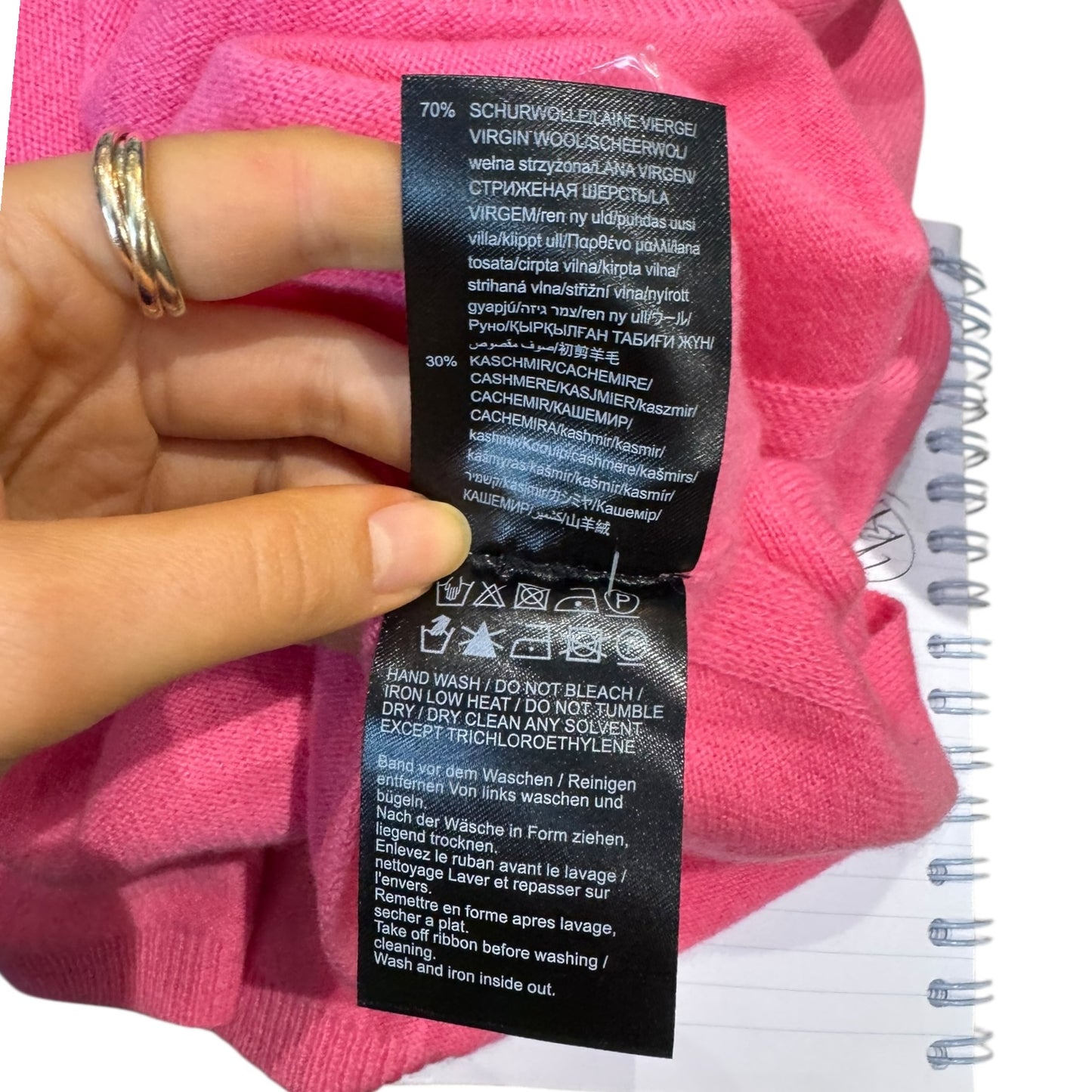 Luisa Cerano Pink Wool and Cashmere Hoodie - 14 - NEW