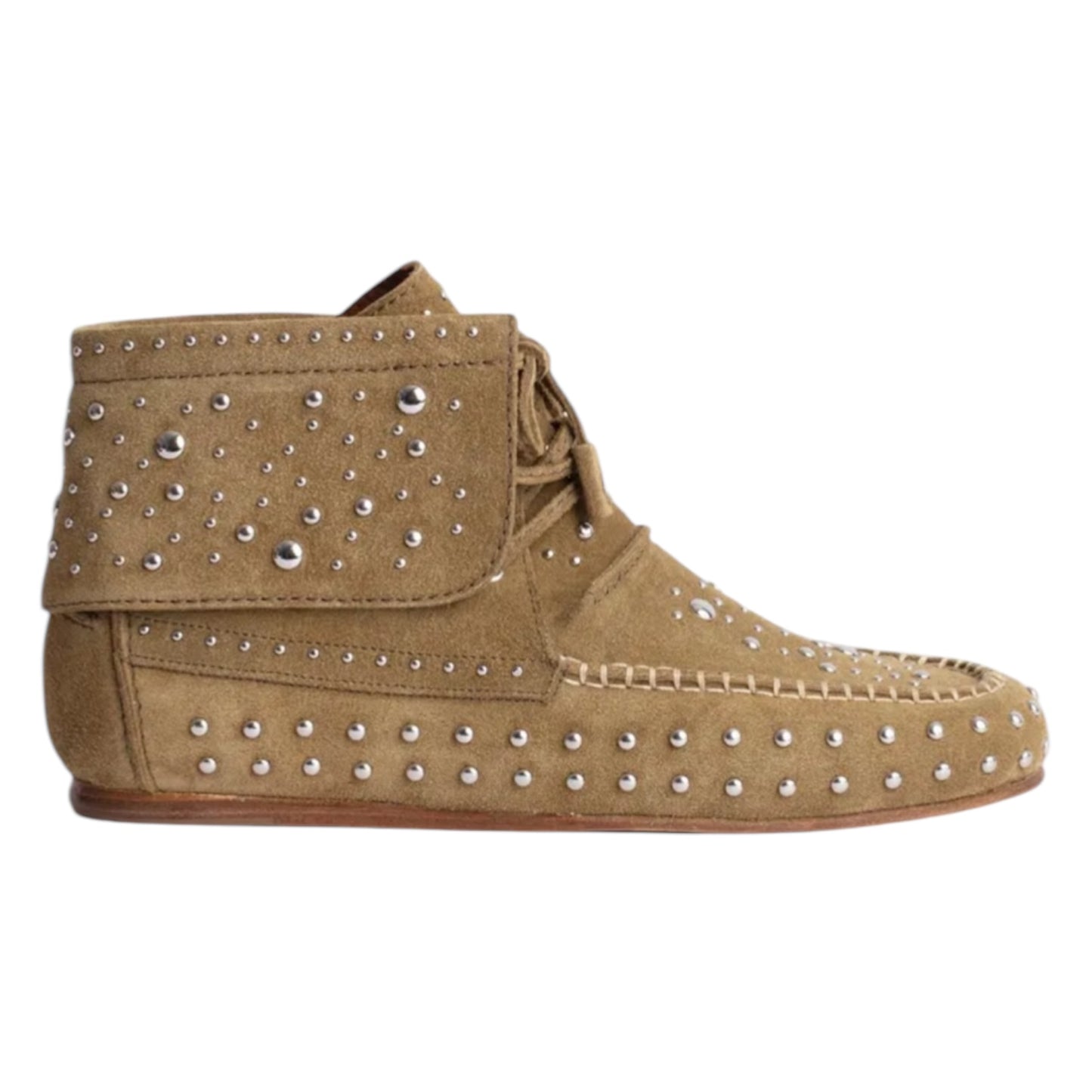 Zadig & Voltaire Studded Moccasin Ankle Boots - 6