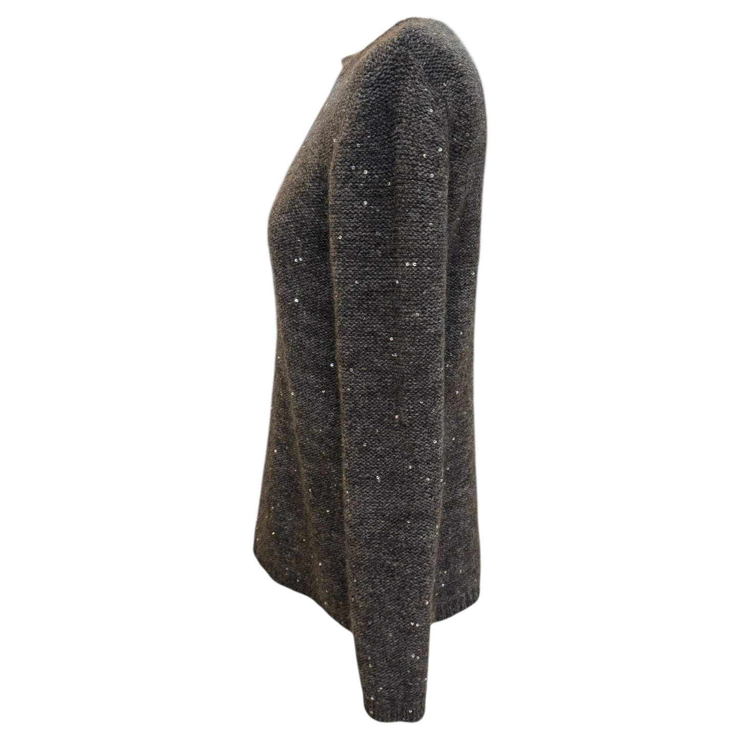 Max Mara Grey Sequin Sweater - 10/12