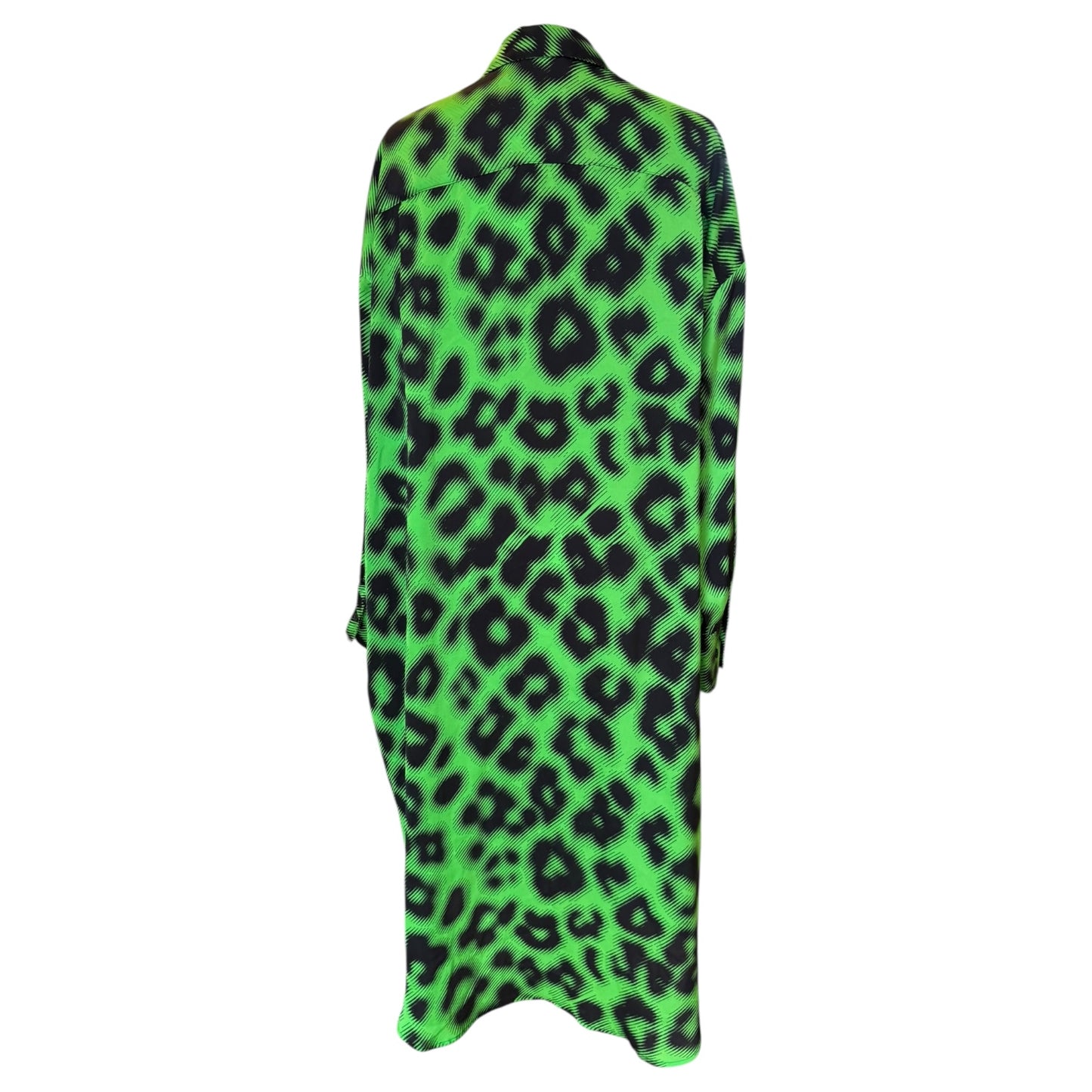 Essentiel Antwerp Eliam Green and Black Animal Print Dress - NEW - XS (Oversized)