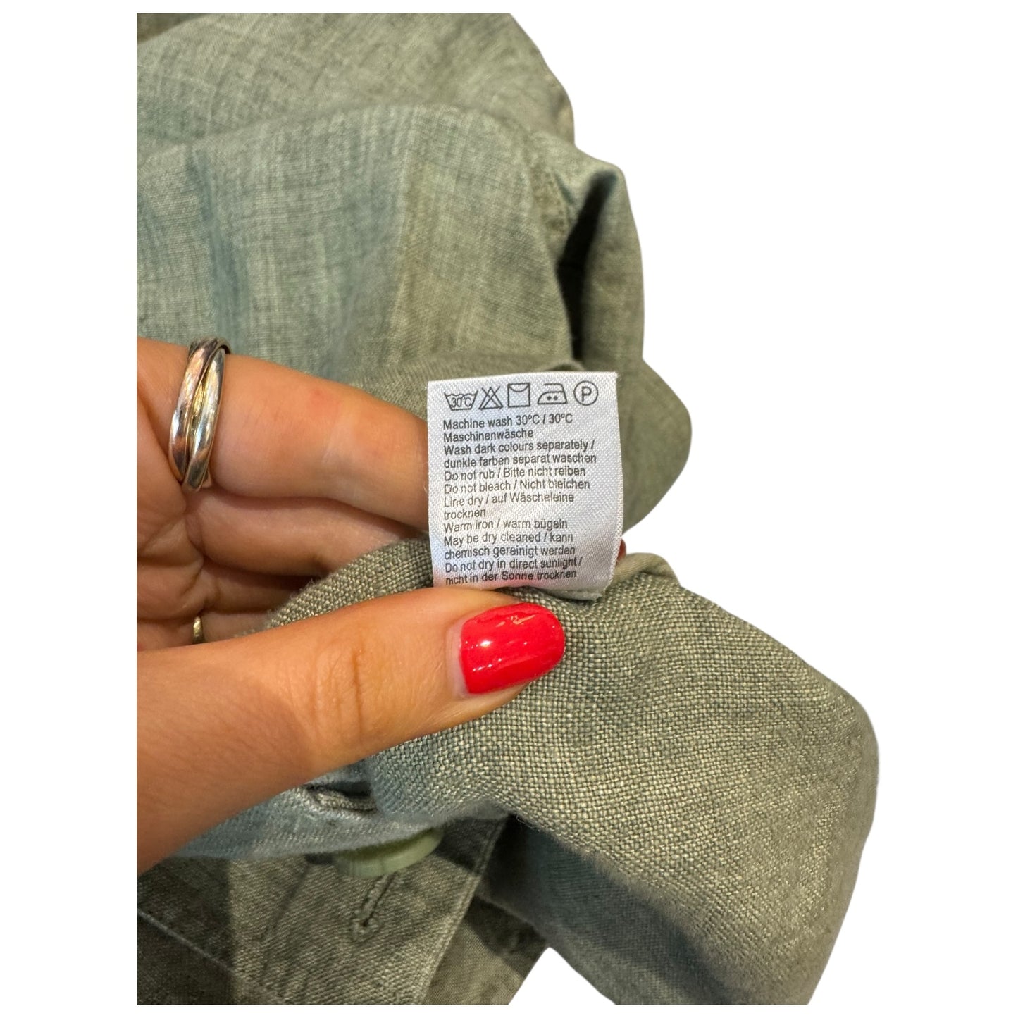 Poetry Green Linen Jacket - 14