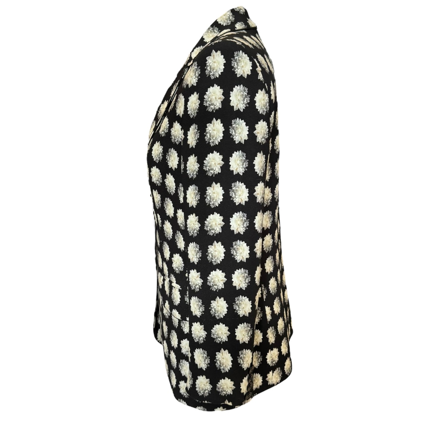 Max Mara Black and White Floral Blazer - 10
