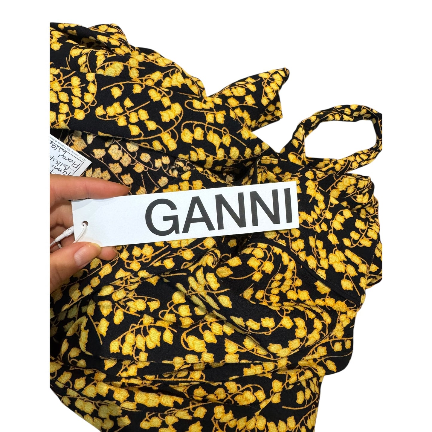 Ganni Goldstone Wrap Dress - 12 - NEW