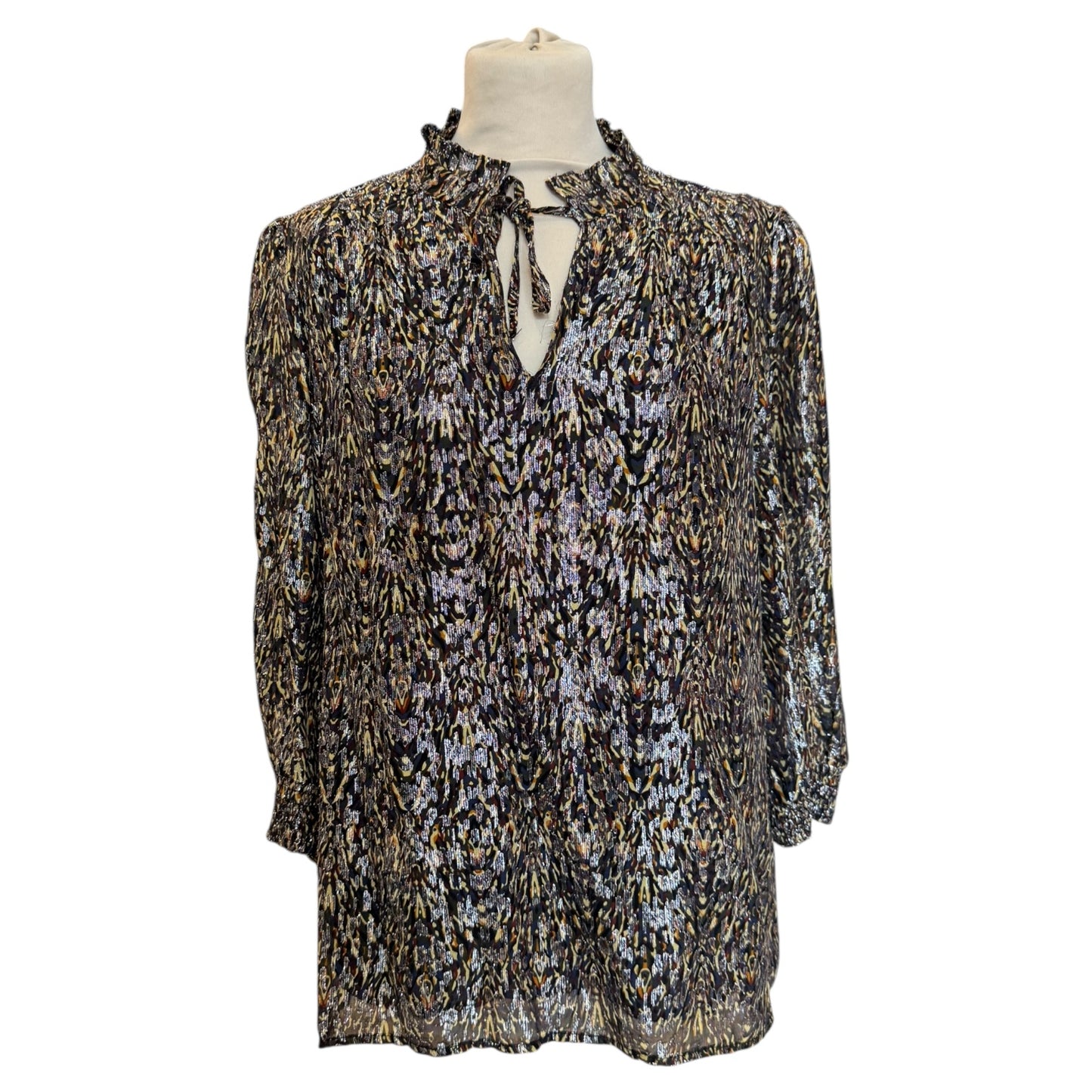 Ba&sh Gallas Metallic Tie Neck Top - 12