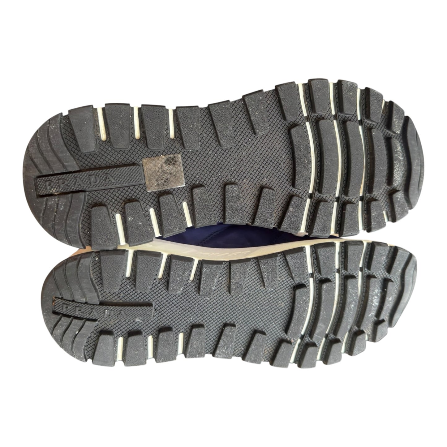 Prada Prax 01 Navy White Trainers - 38/5