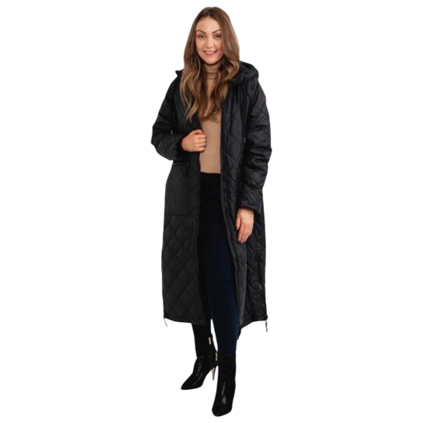 Ilse Jacobsen Black Padded Long Coat - 12