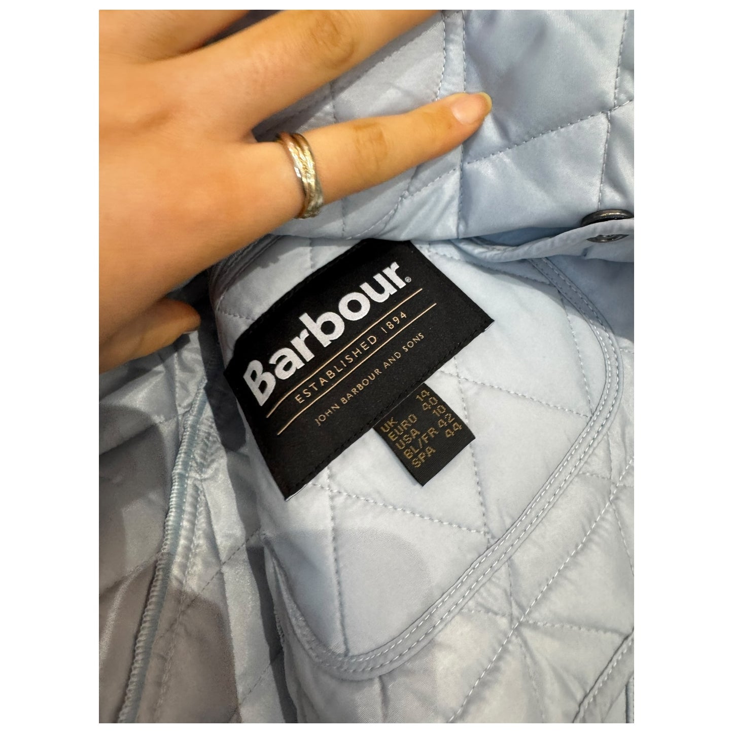Barbour Light Blue Annadale Quilt Jacket - 12