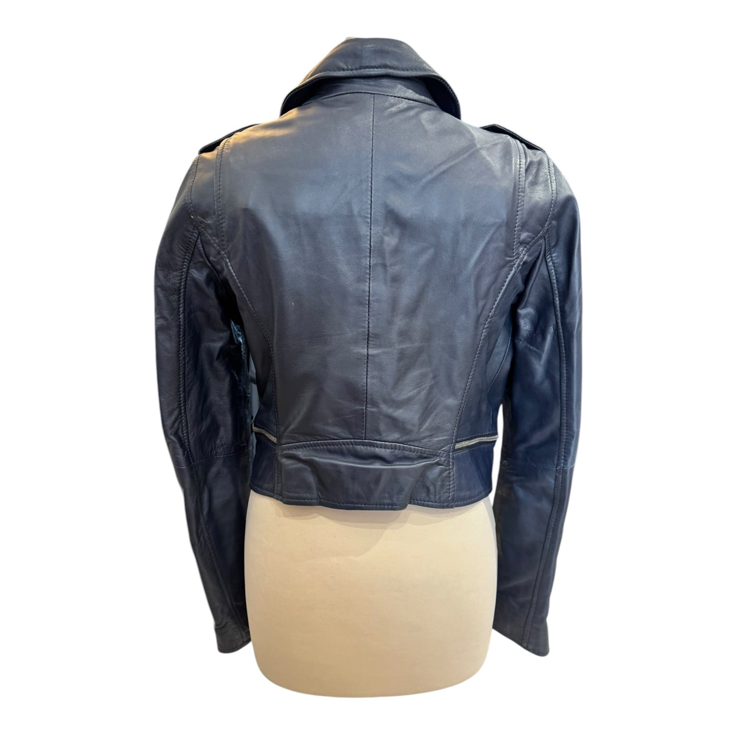 Oakwood Navy Leather Jacket - 10/12