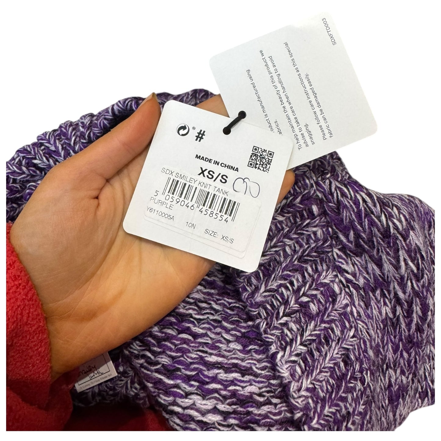 Superdry SDX Limited Edition Purple Smiley Knit Tank - 10/12 - NEW