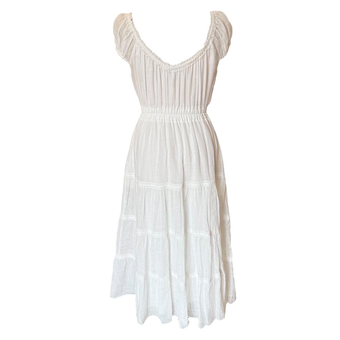 Forever New White Midi Dress - 8