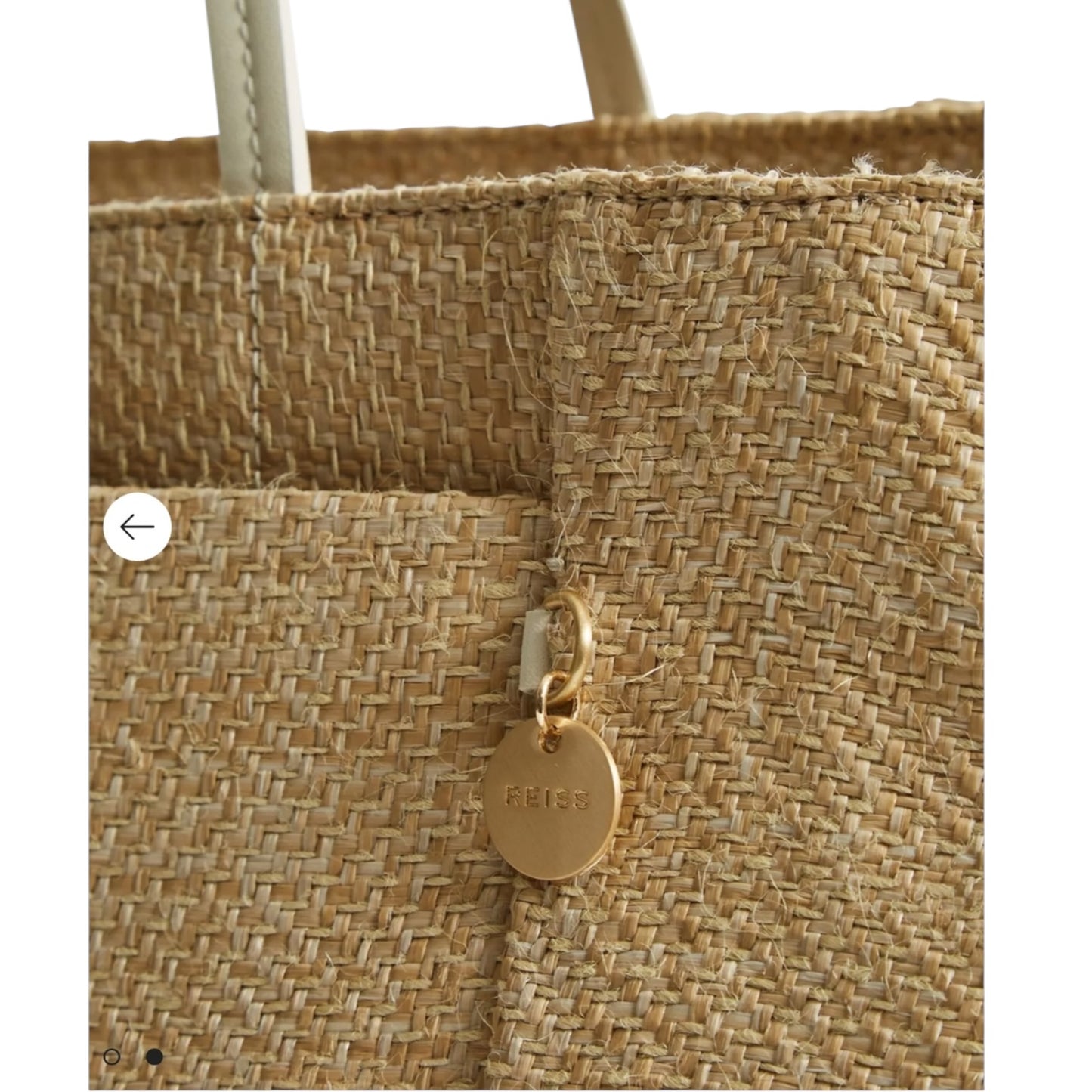 Reiss Bailey Raffia Tote Bag