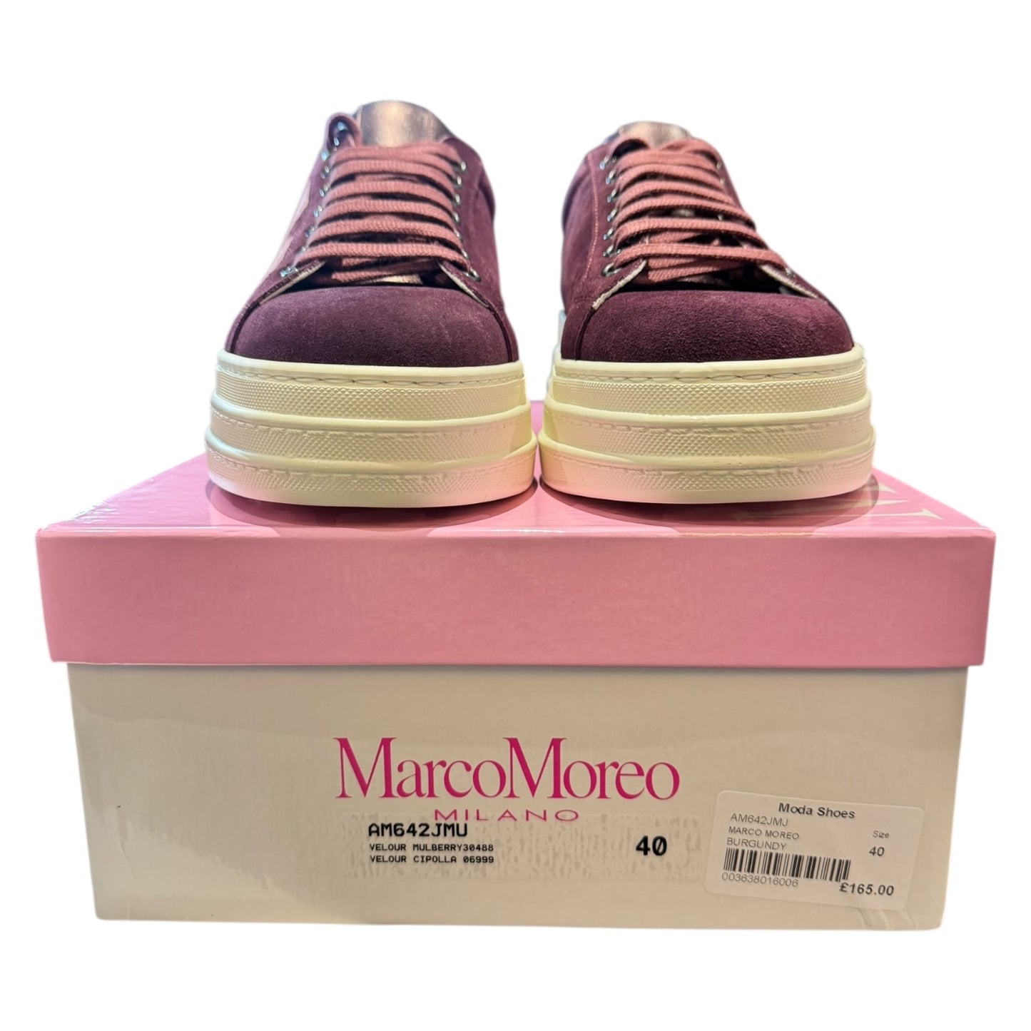 Marco Moreo Madonna Burgundy and Pink Platform Trainers - 40/7 - NEW
