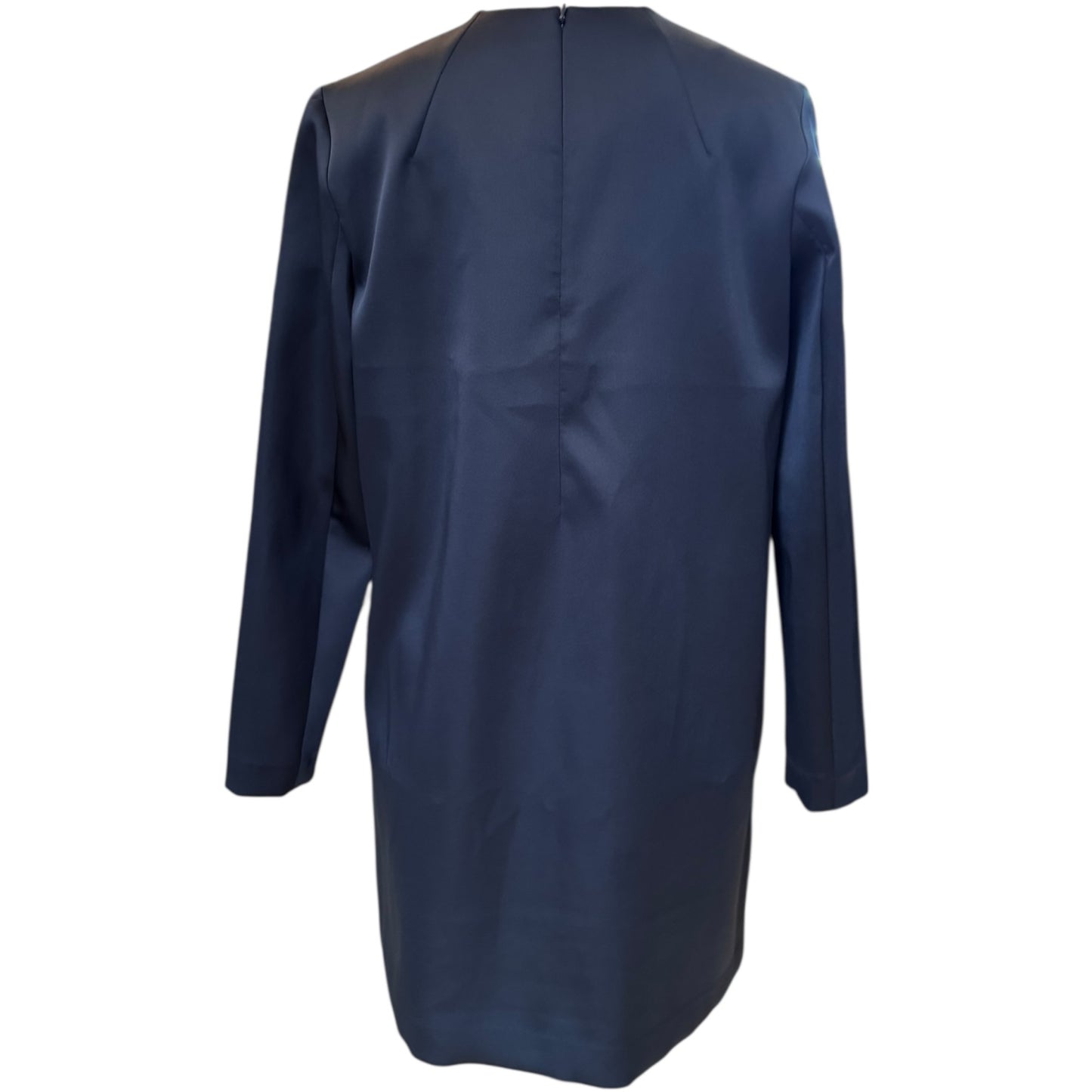 COS Navy A-Line Satin Dress - 8
