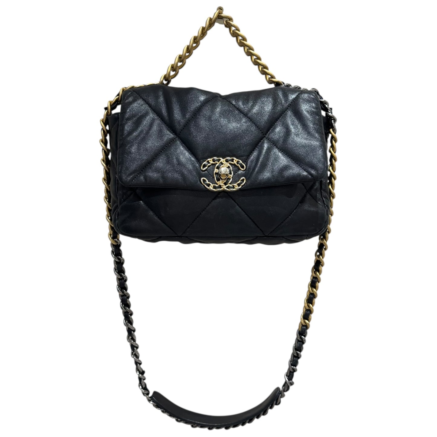 Chanel Black Quilted '19' Bag