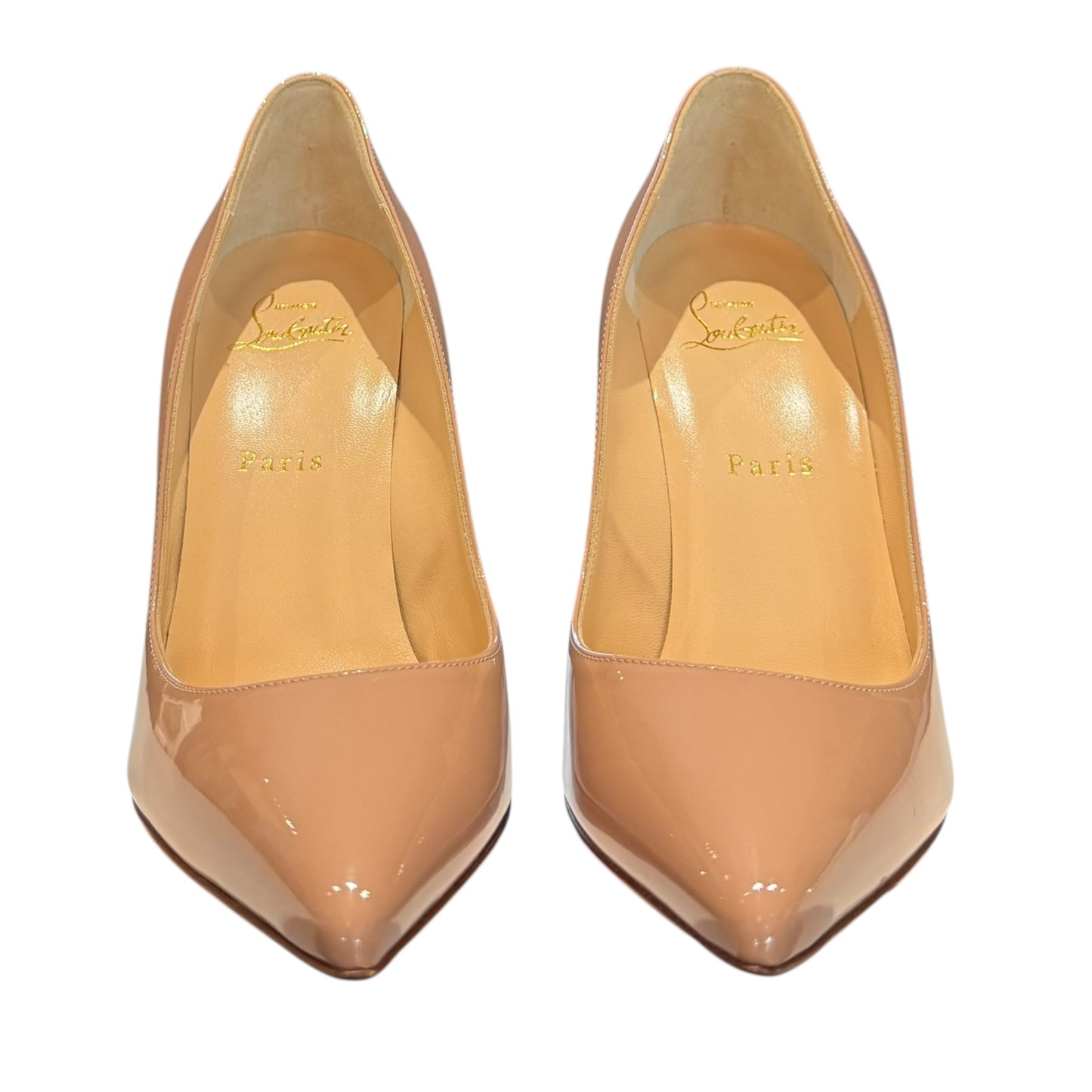 Christian Louboutin Kate 100mm in Patent Blush - 38.5 / 5.5 - NEW