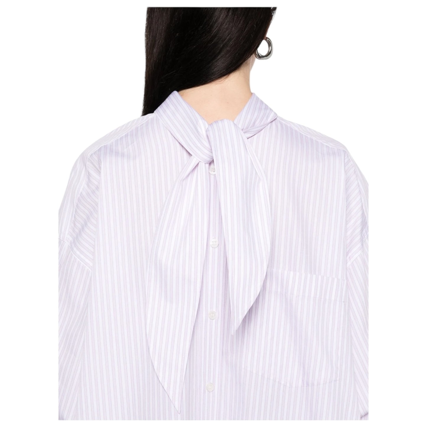 Victoria Beckham Pink Striped Back to Front Shirt - 8/10