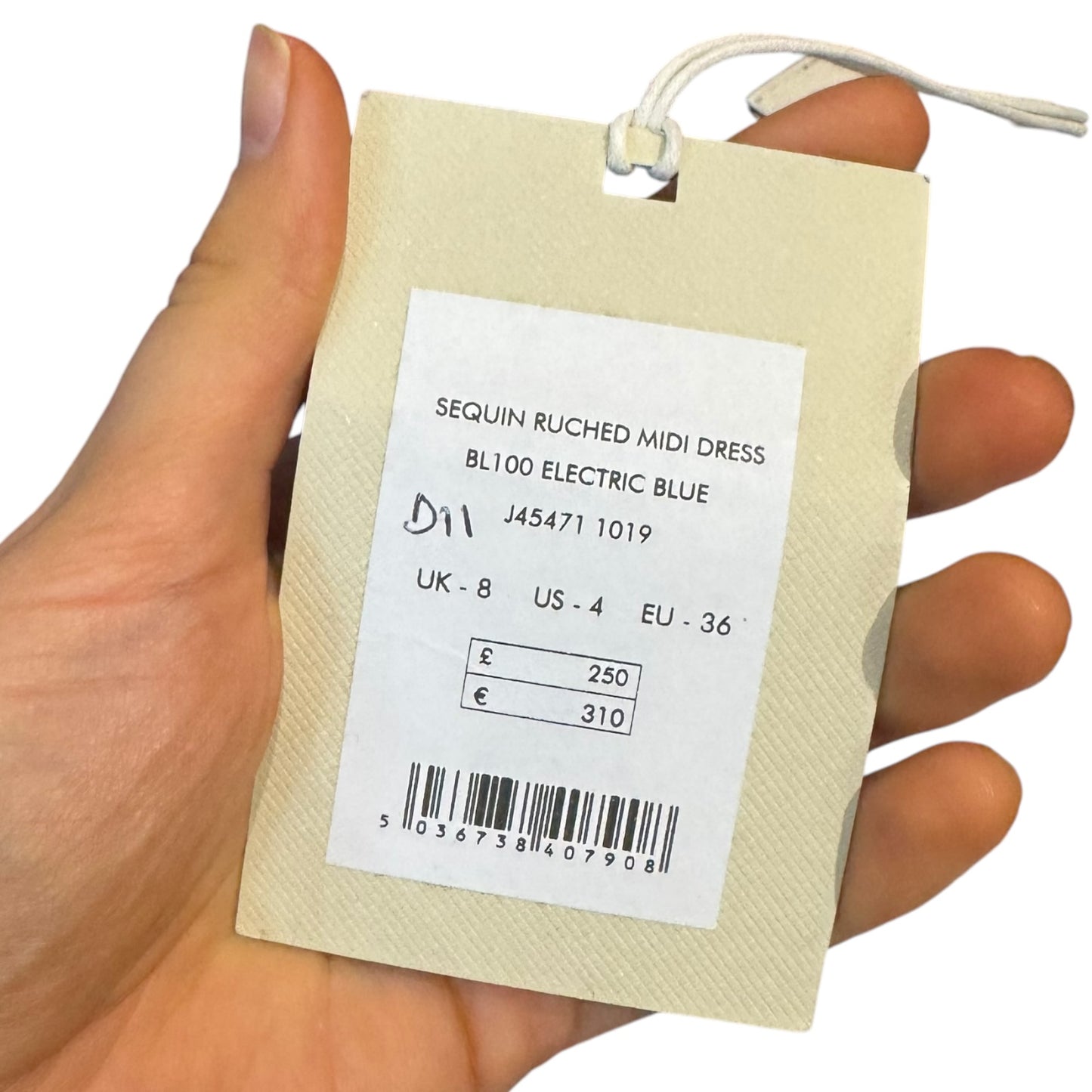 Jigsaw Blue Sparkly Dress - 8 - NEW