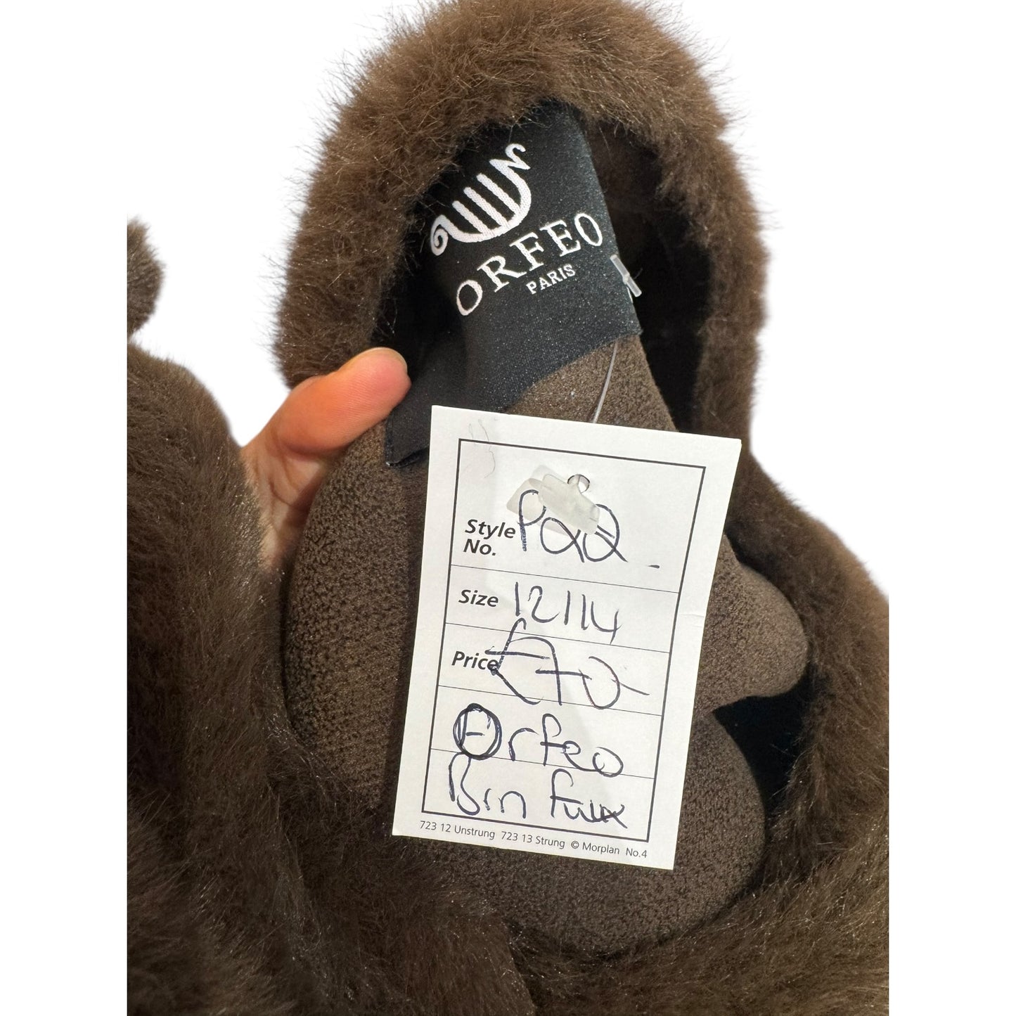 Orfeo Sissi Brown Faux Fur Jacket with Scarf - 12/14