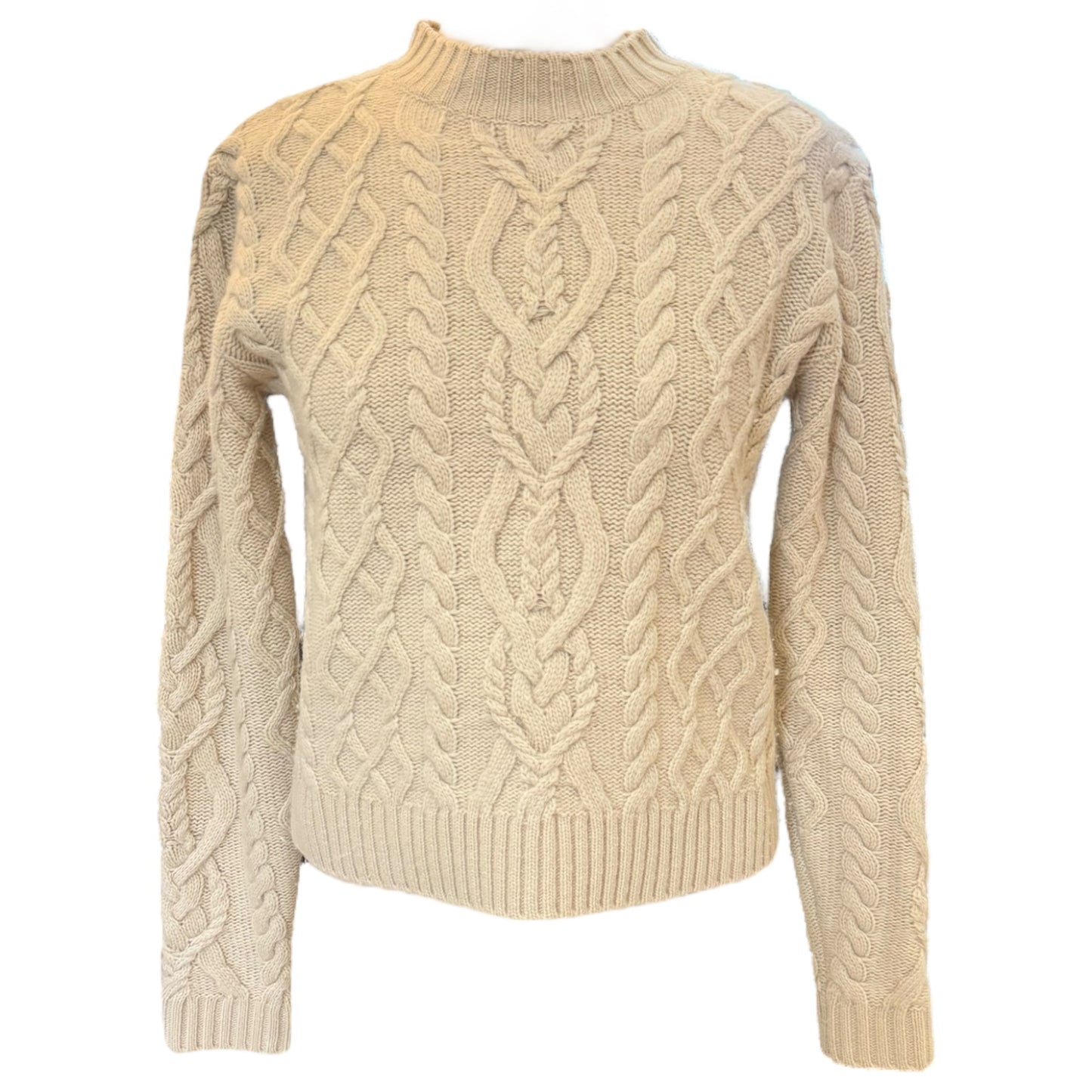 Weekend Max Mara Beige Cable Sweater - 8