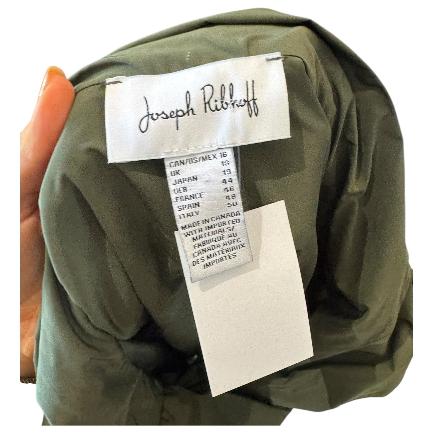 Joseph Ribkoff Khaki Enigma Cocoon Coat - 18