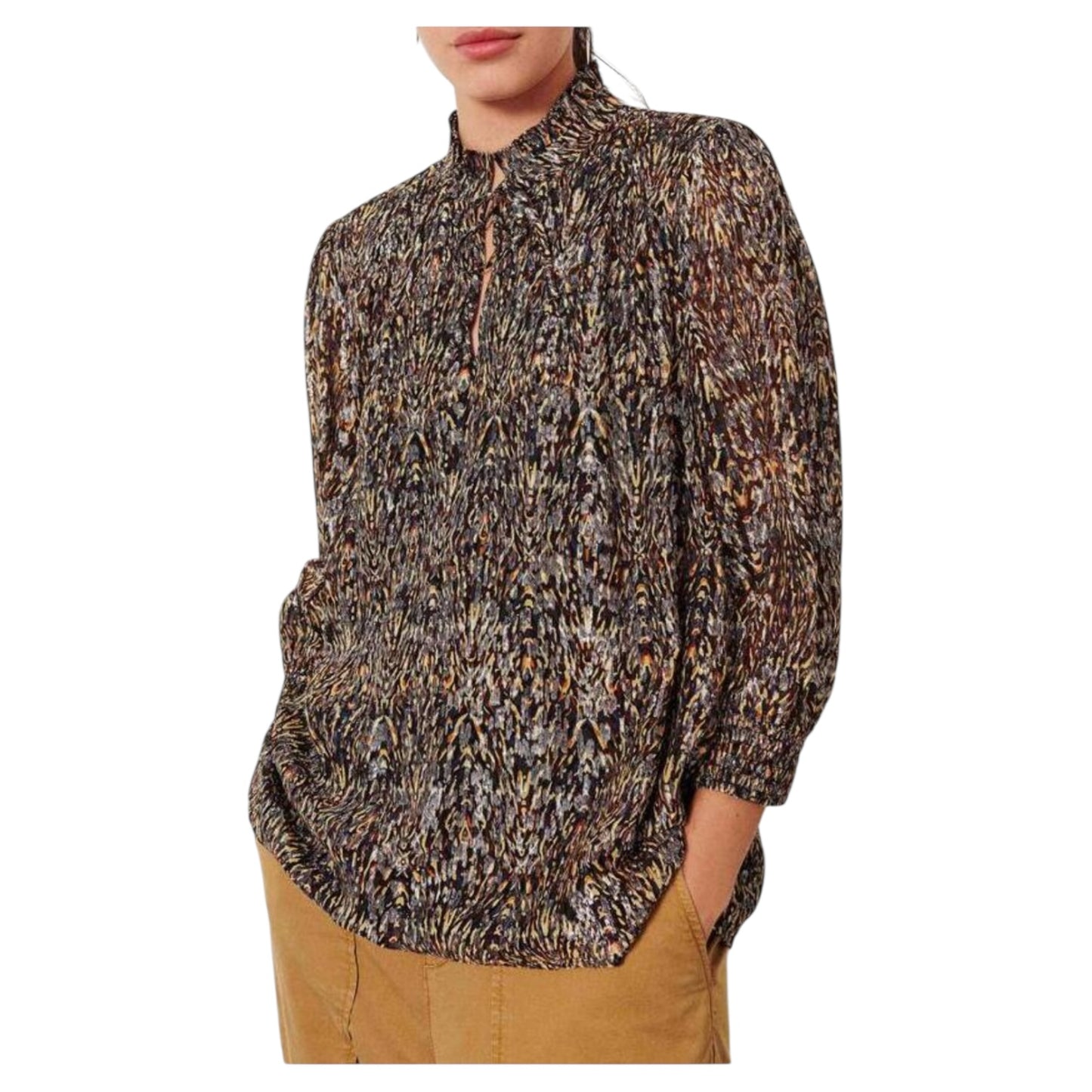 Ba&sh Gallas Metallic Tie Neck Top - 12