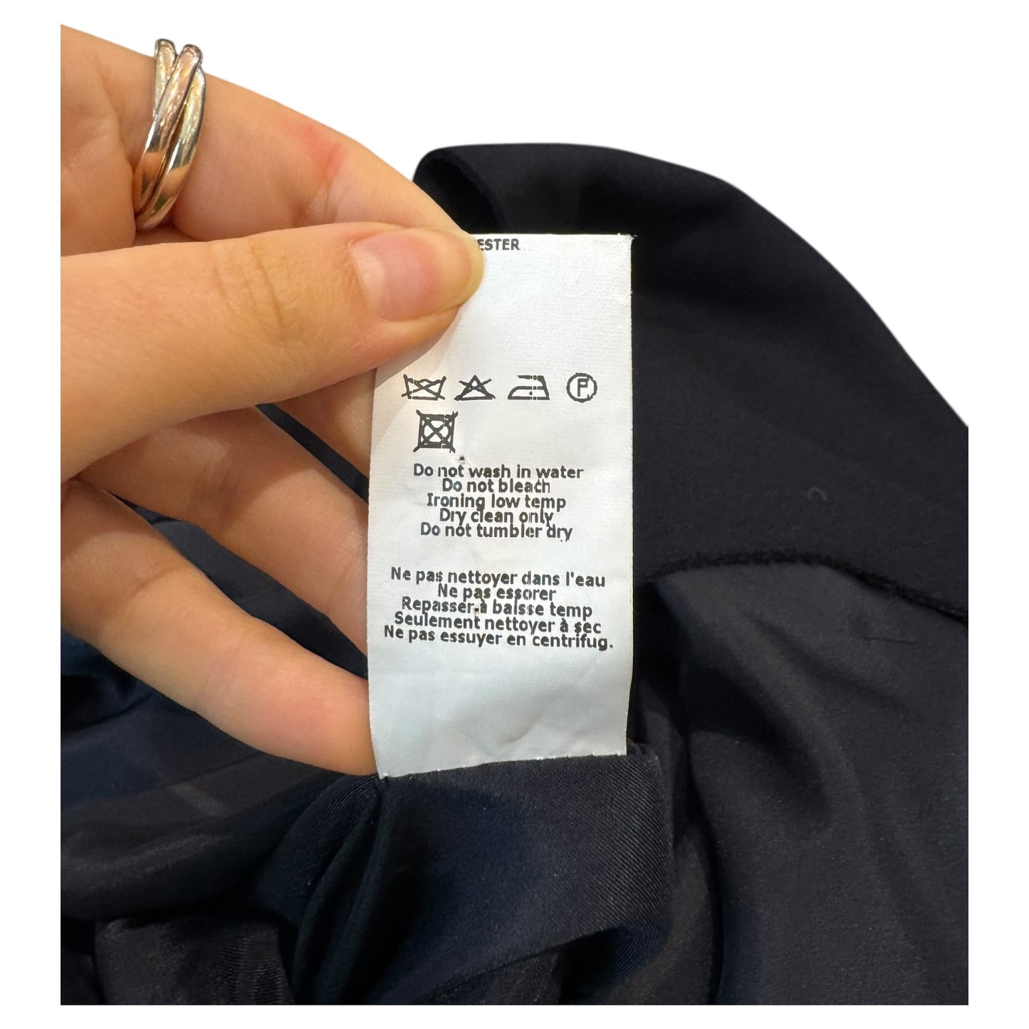 Jil Sander Navy Wool Blend Coat - 10