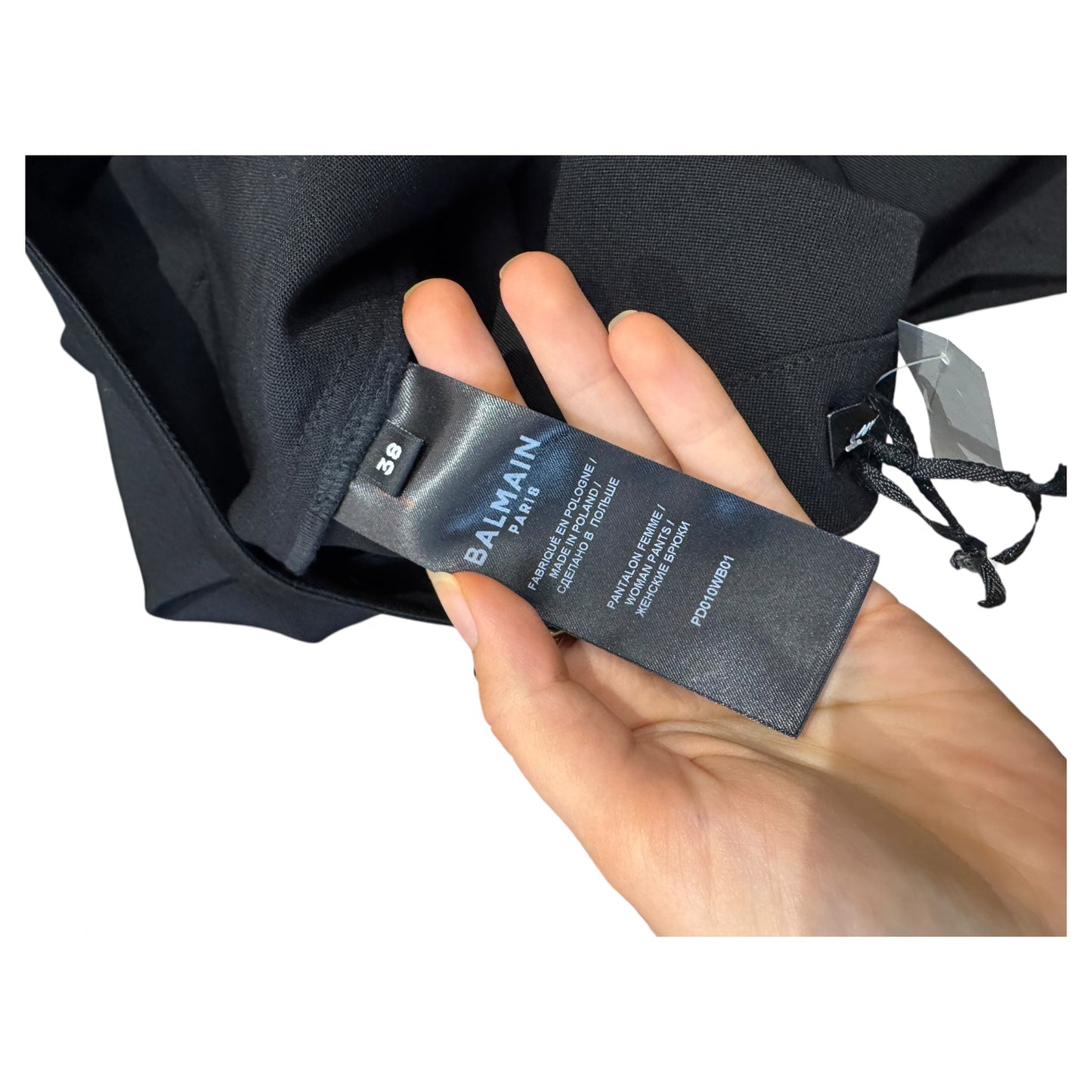 Balmain Black Wool Tapered Tailored Trousers - 10