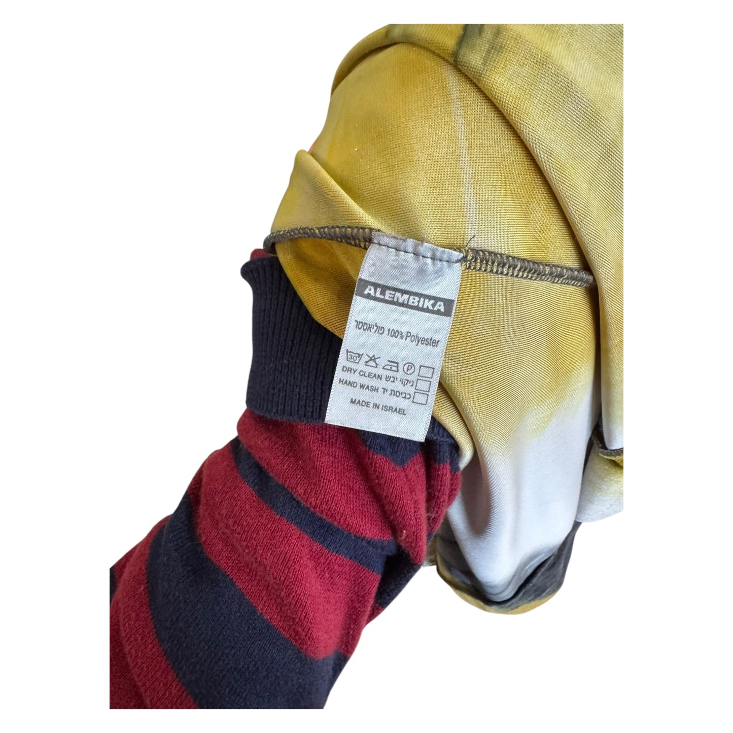 Alembika Yellow and Black Velvet Top - 14/16