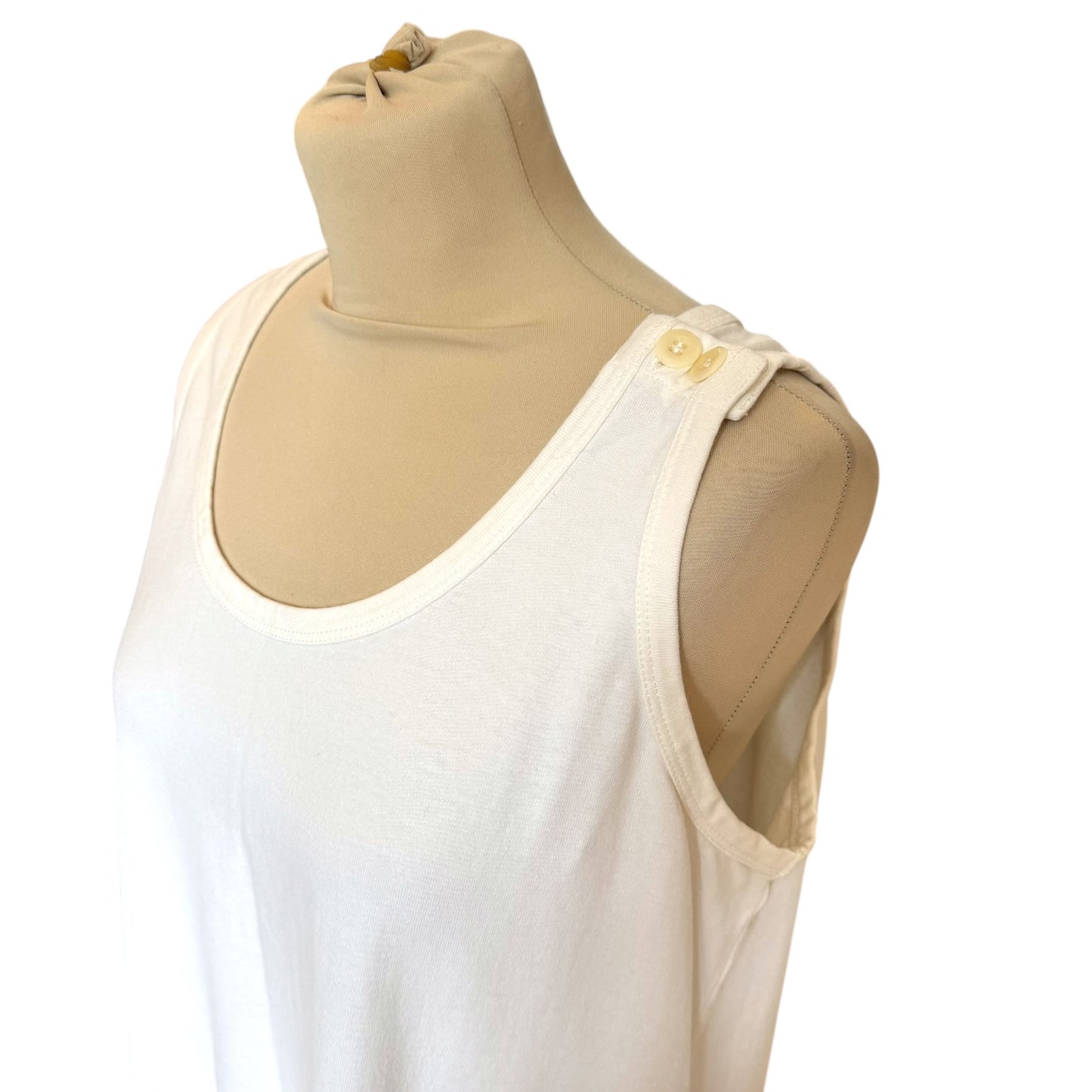 Margaret Howell White Cotton Dress - 12/14 - NEW