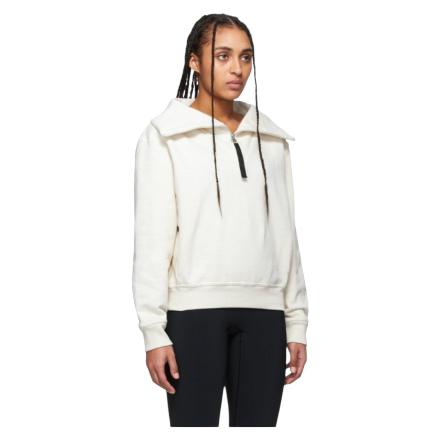 Reebok By Victoria Beckham Off-White Cropped Cowl Pullover - 6/8