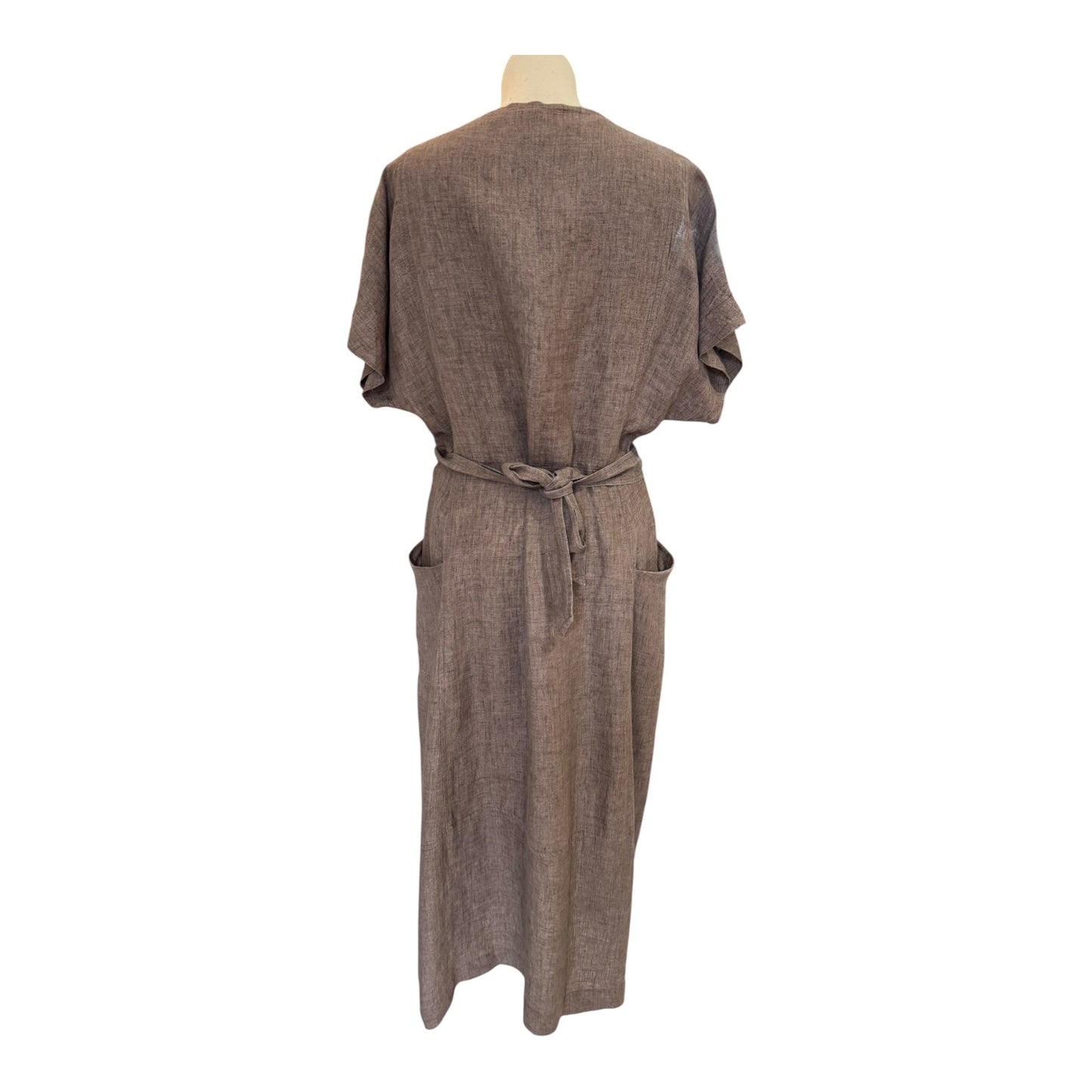 Poetry Brown Linen Dress - 10/12