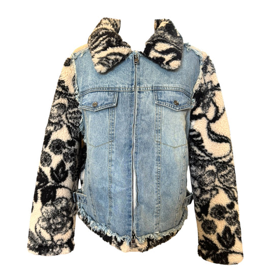 Marc Cain Sports Denim and Fleece Jacket - 12/14 - NEW